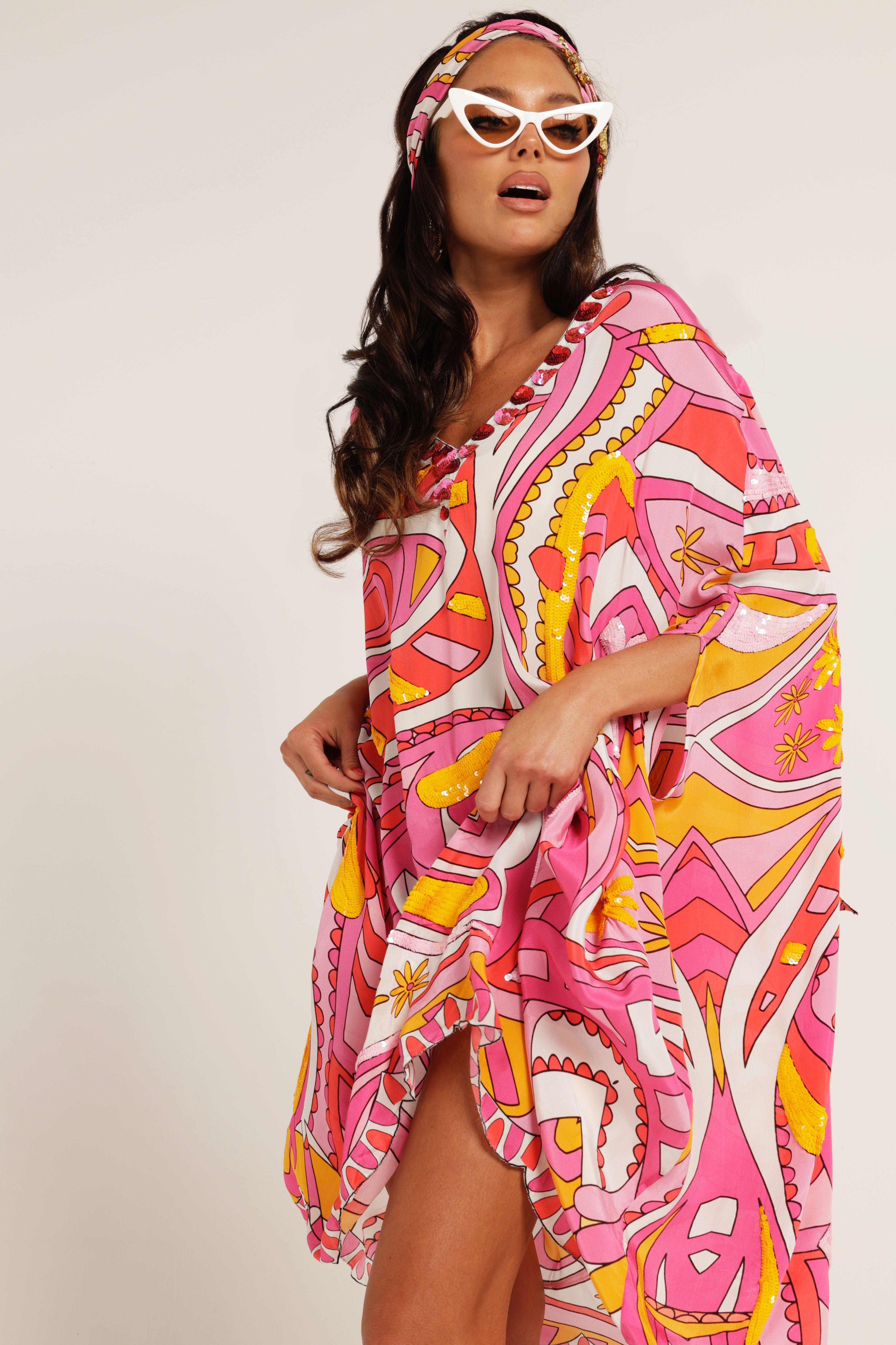 The Maxine Capelet Kaftan - One Size (Sample 23)