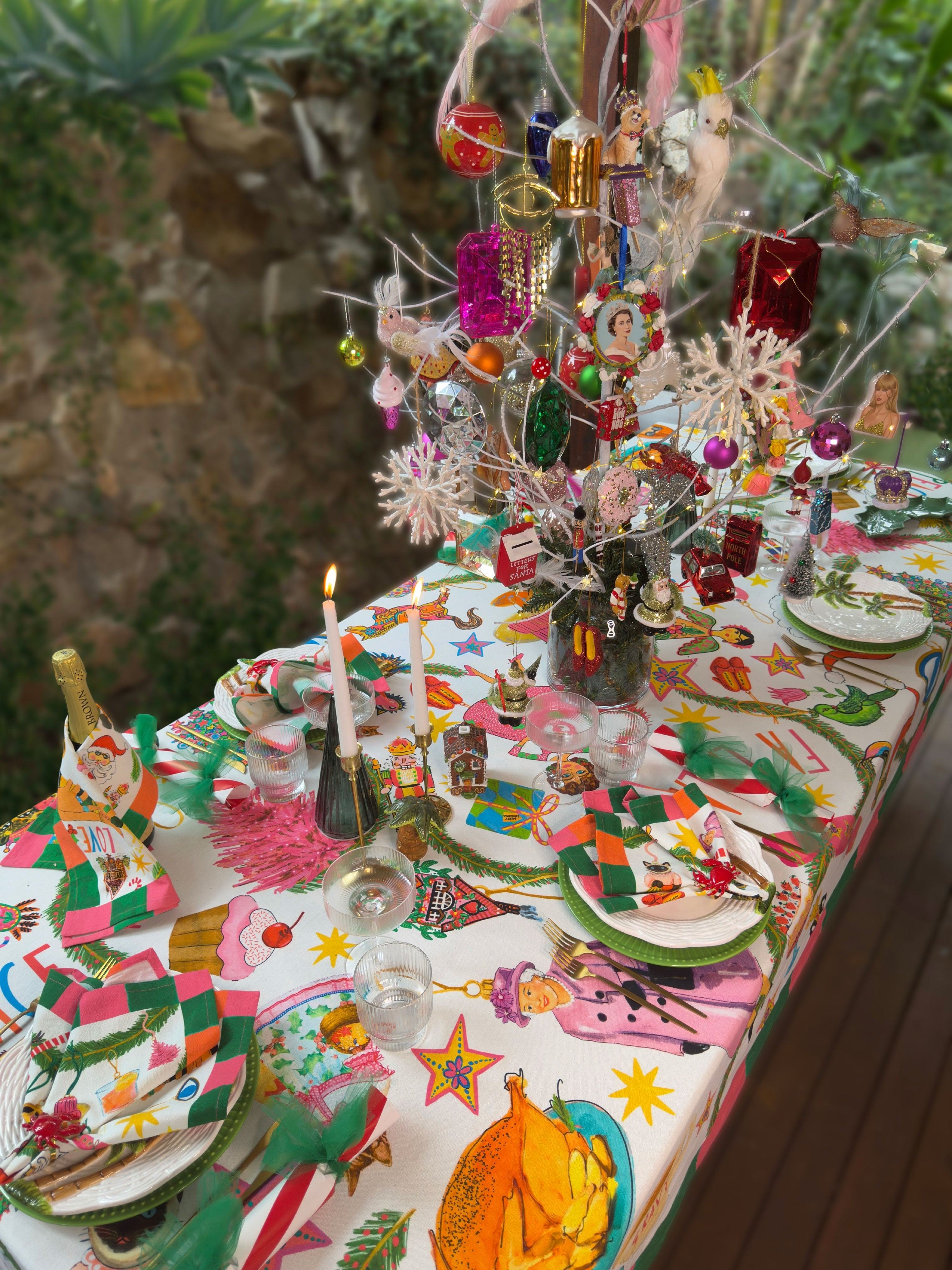 The Devil Wears Tinsel Tablecloth (145cm x 260cm)