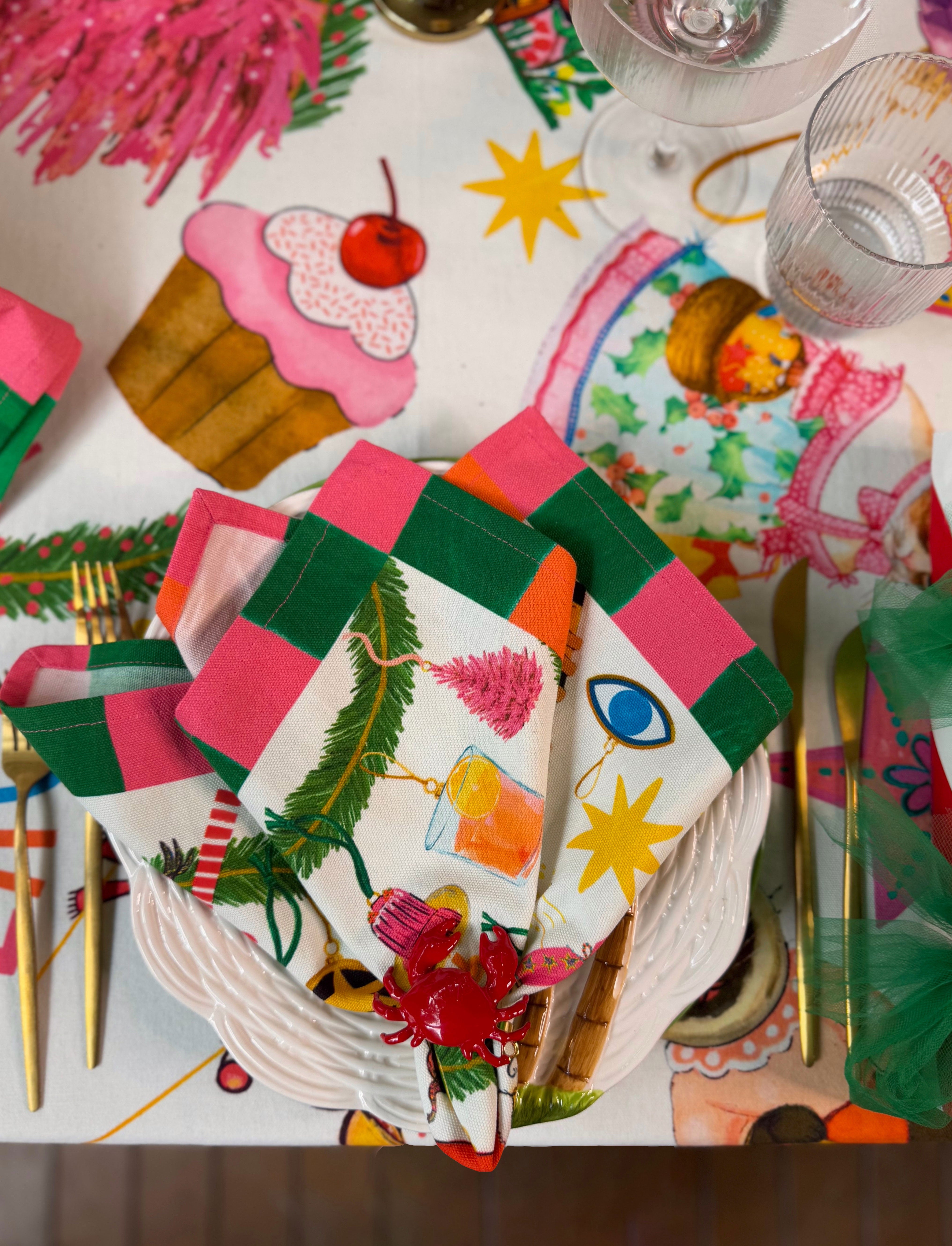 God Save the Sleigh Napkin Set (4)