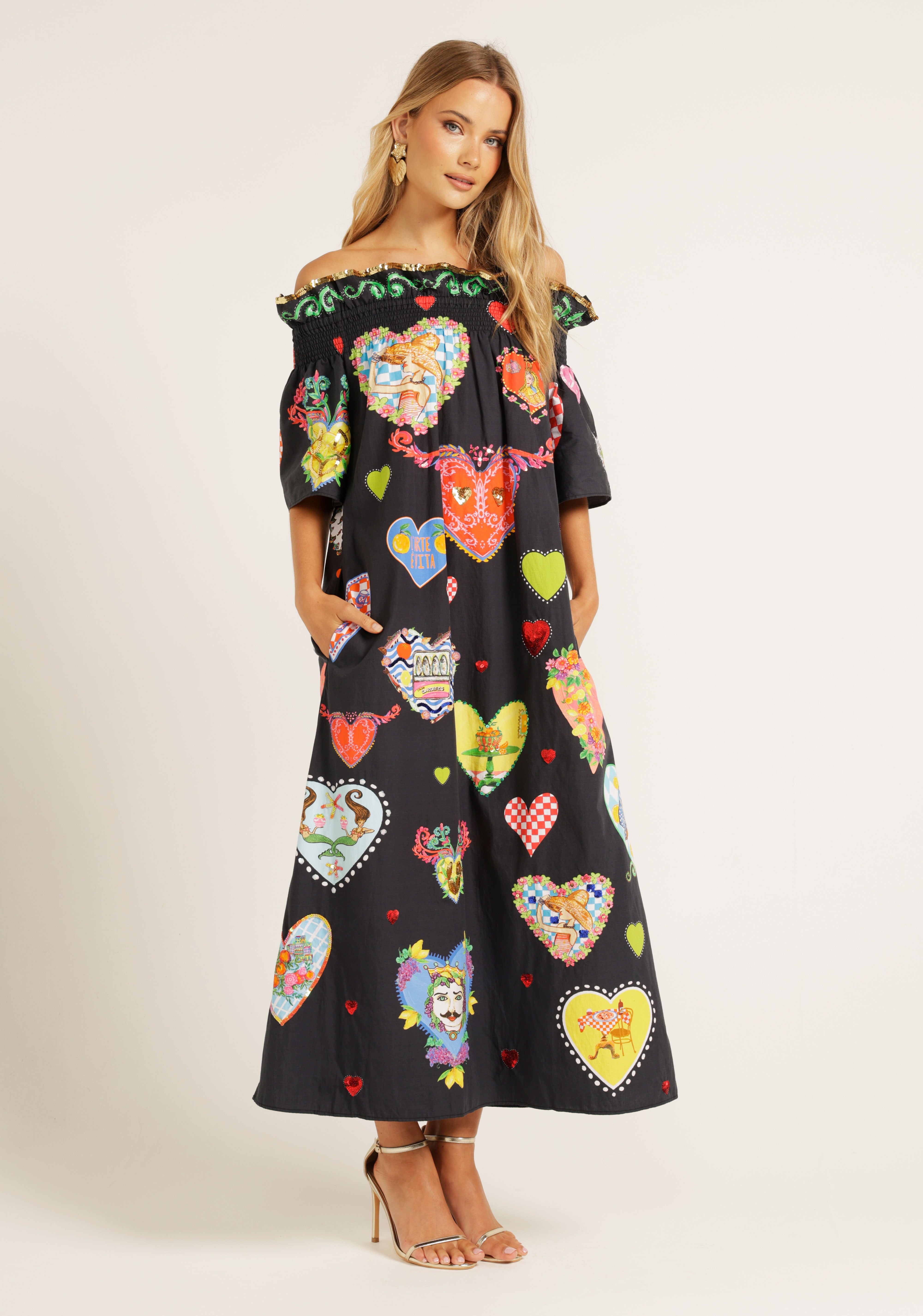 The Ti Amo Off Shoulder Dress