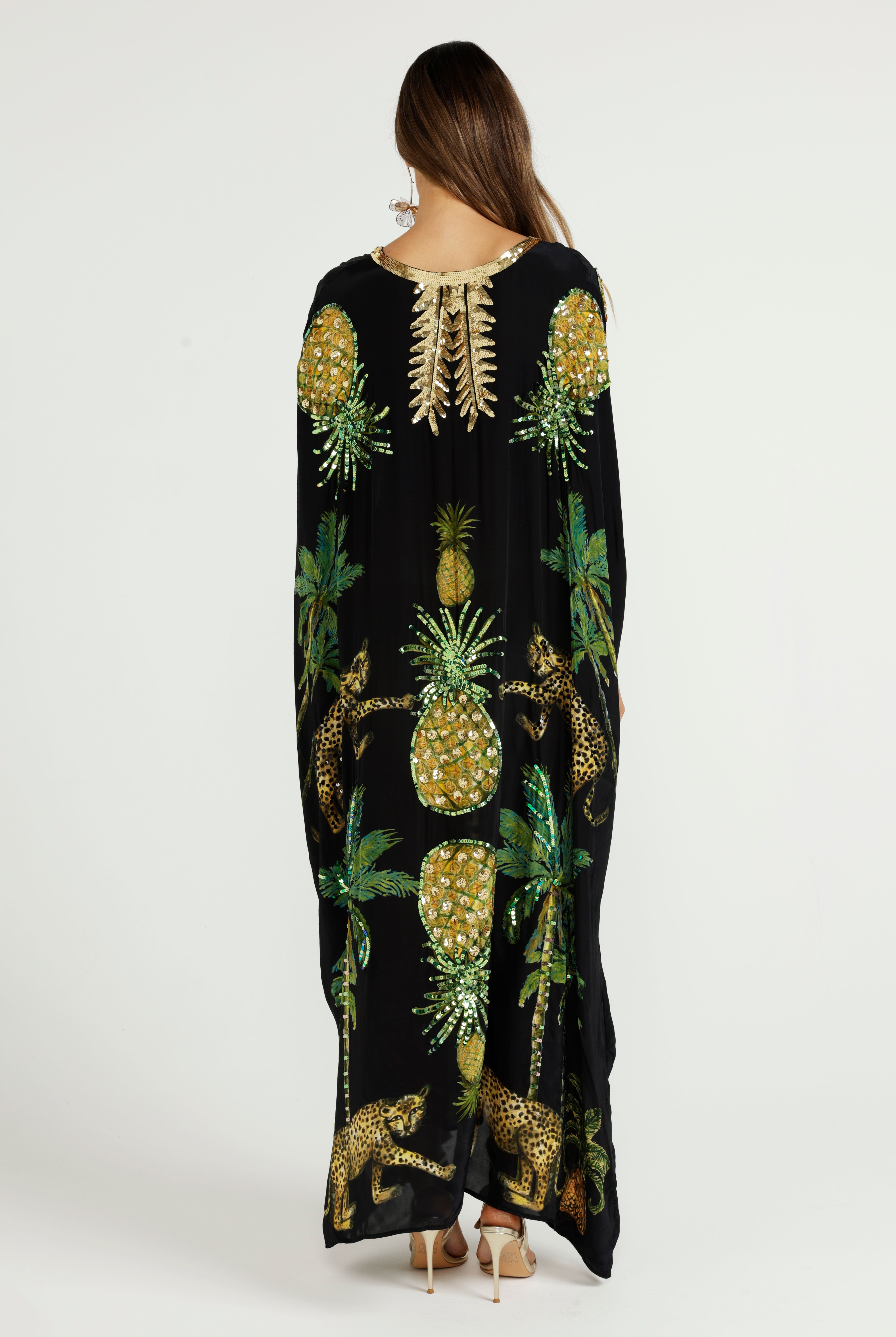 The Cheetah Garden Capelet Kaftan