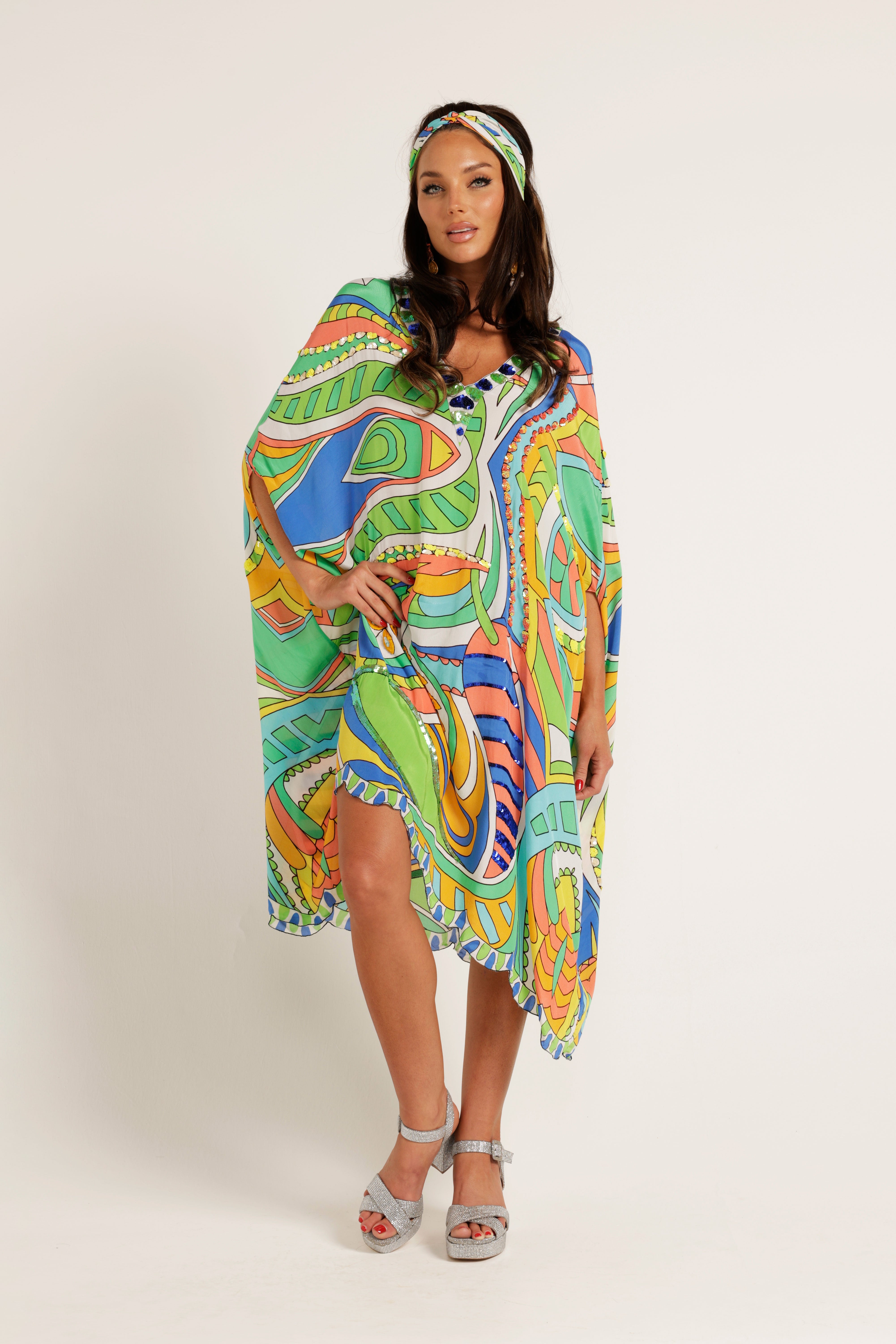 The Breakers Capelet Kaftan - One Size (Sample 2)
