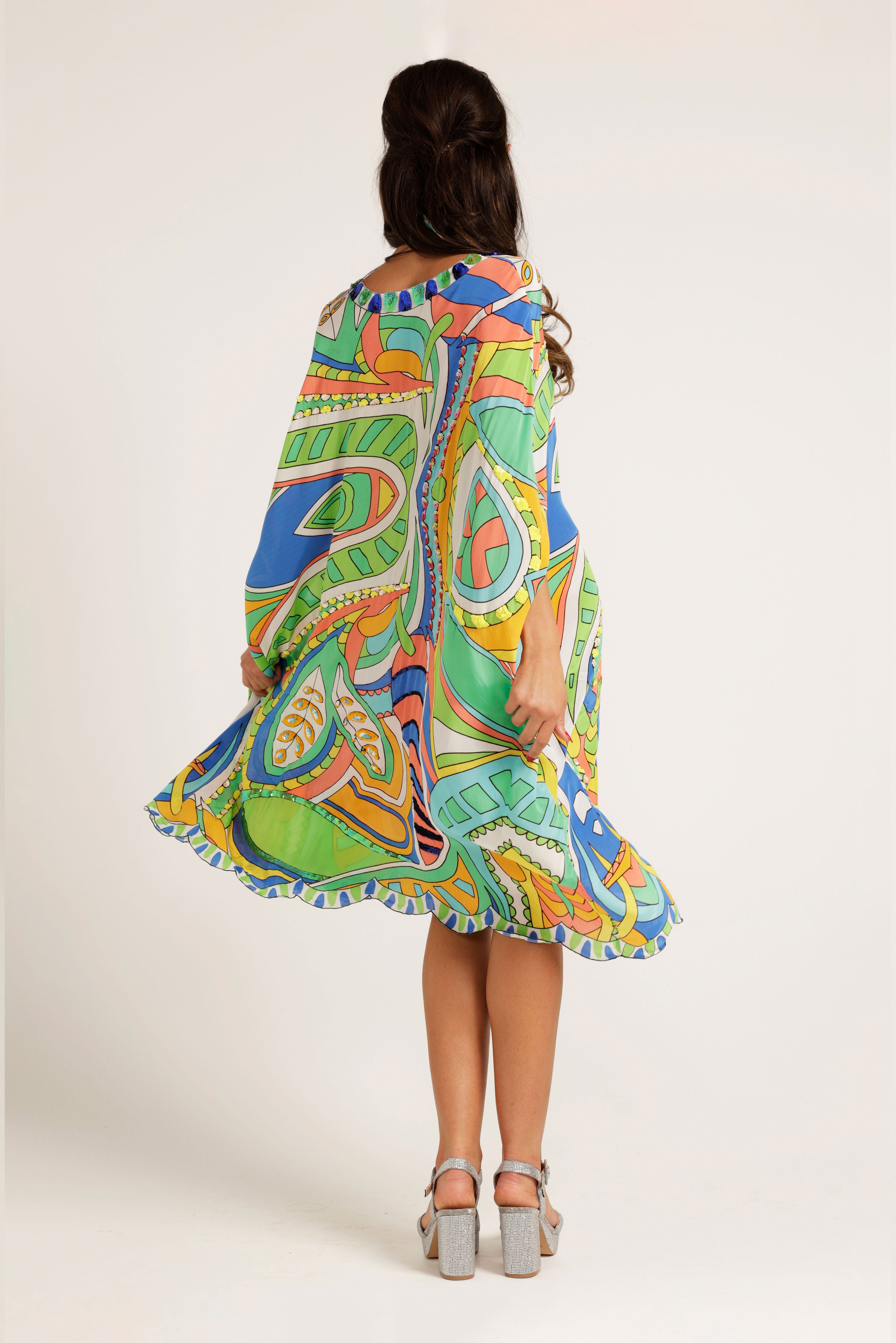 The Breakers Capelet Kaftan - One Size (Sample 2)