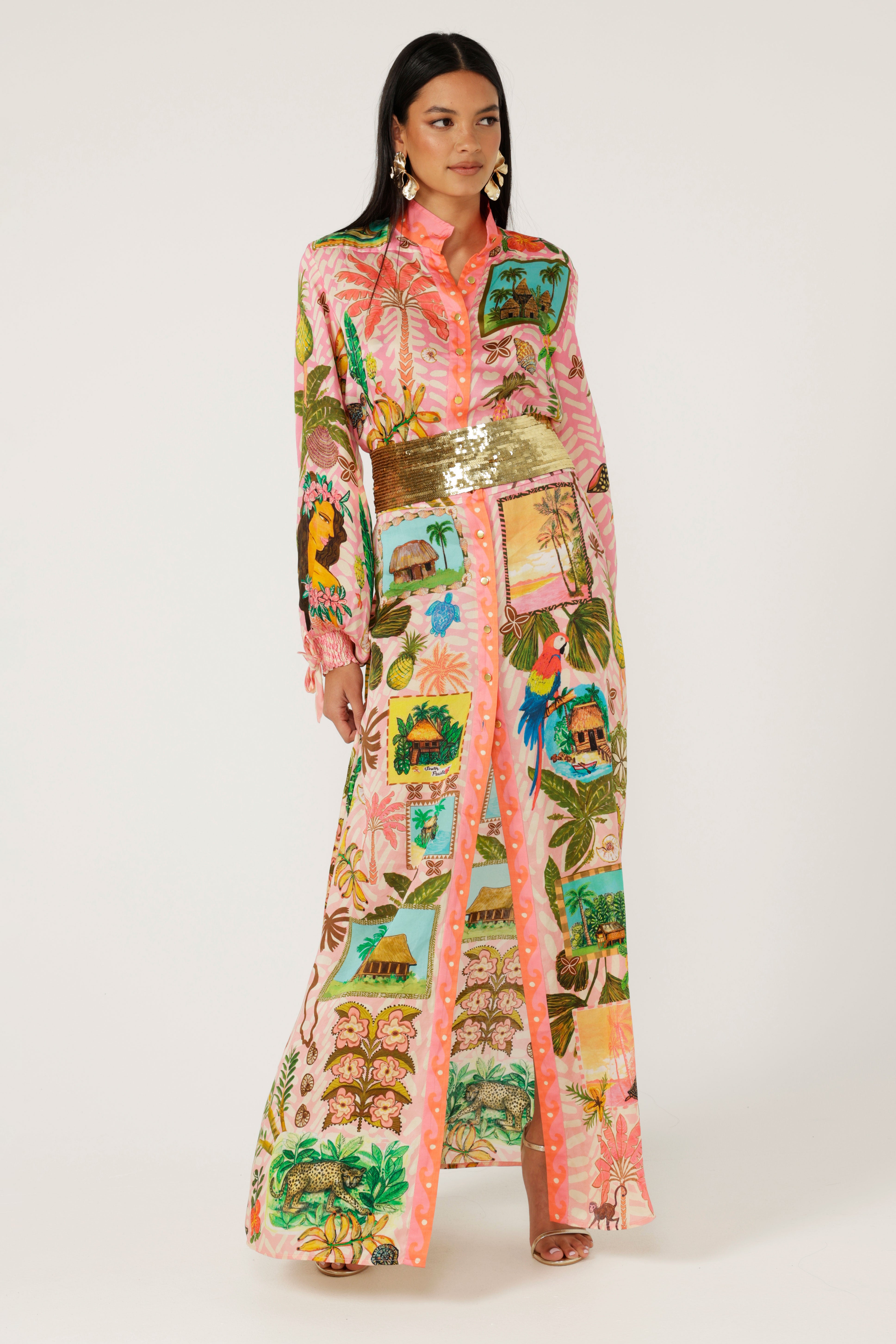 The Coconut Cabin Silk Dress