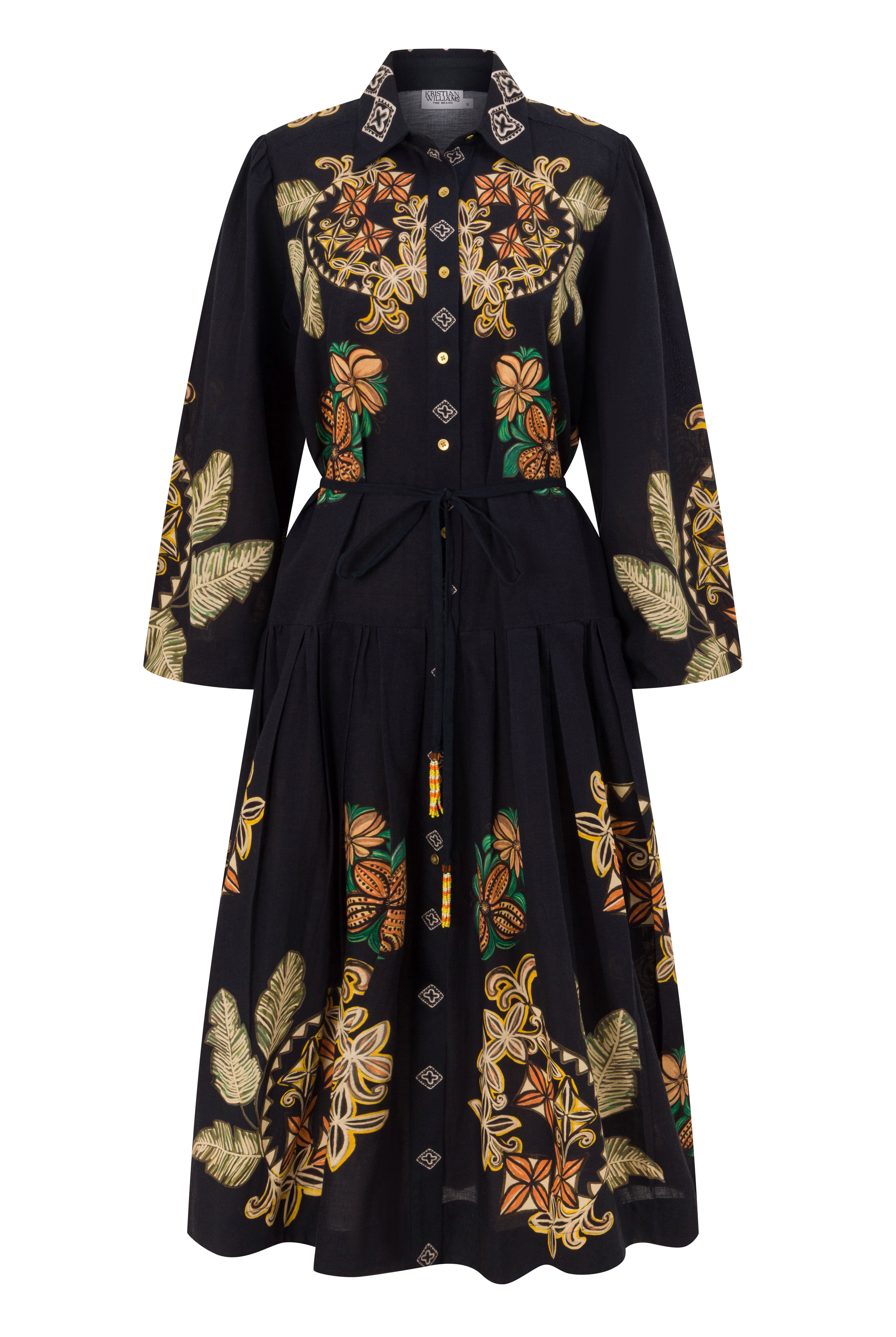 The Midnight Tropics Shirt Dress