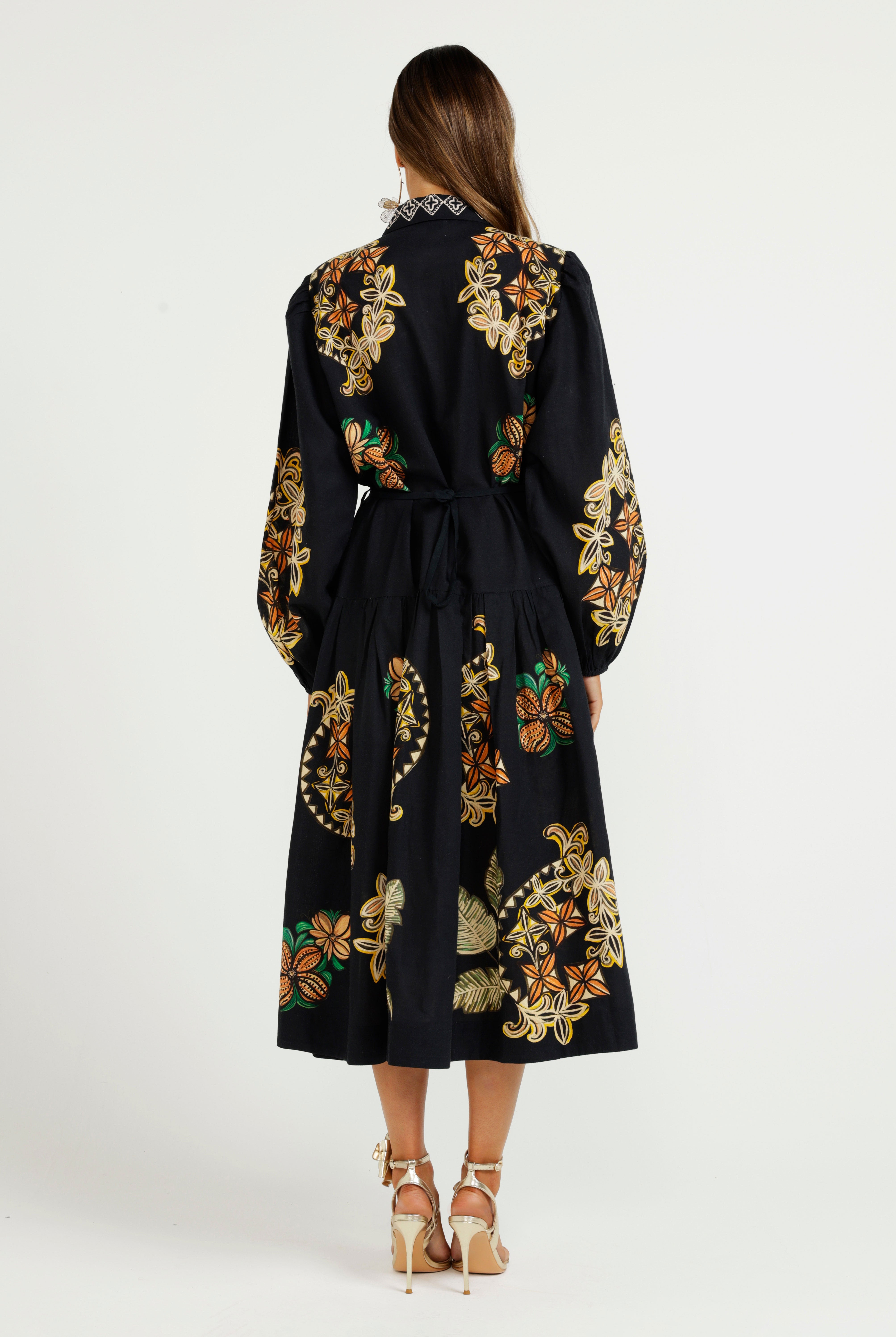 The Midnight Tropics Shirt Dress