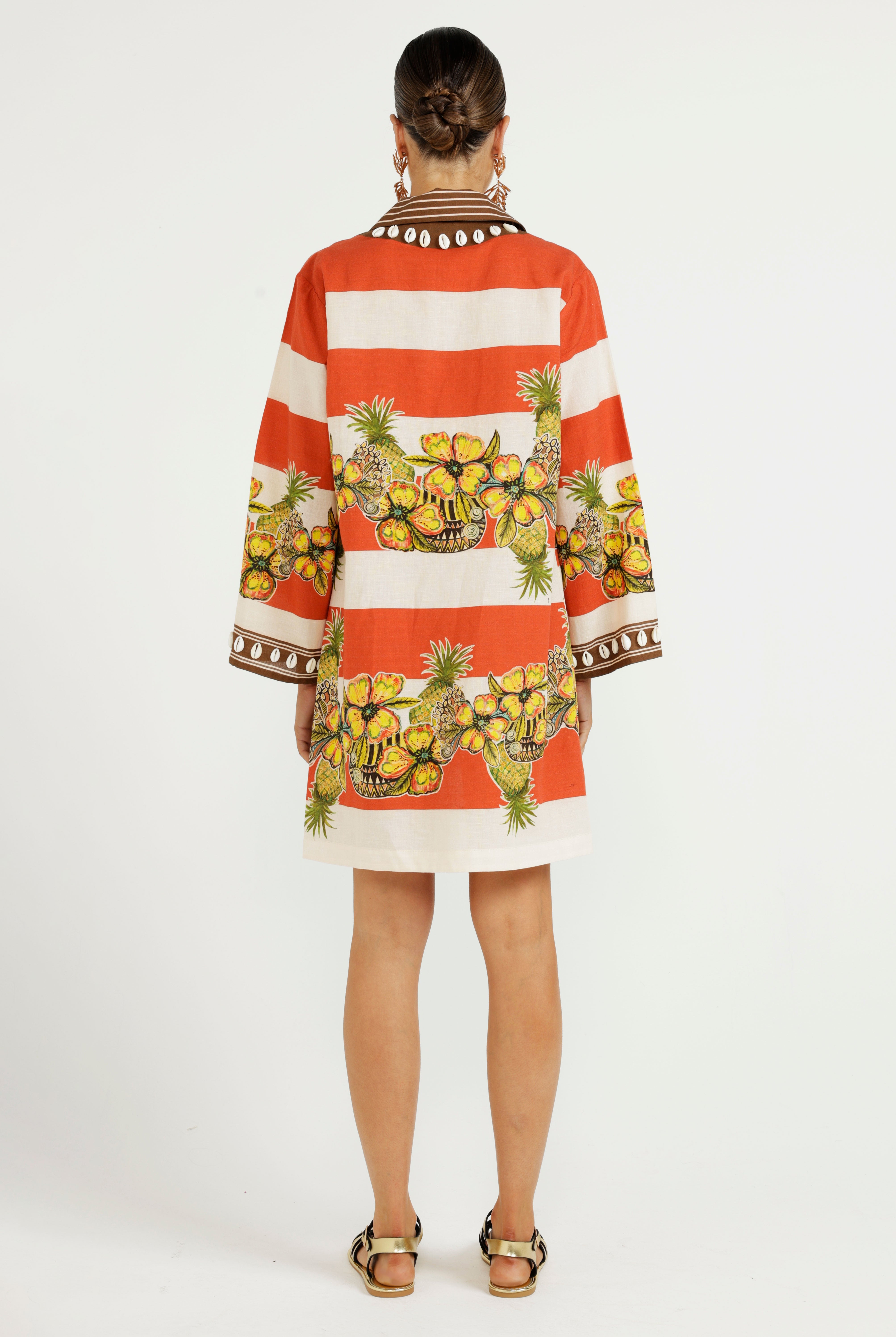 The Calypso Striped Mini Shirtdress