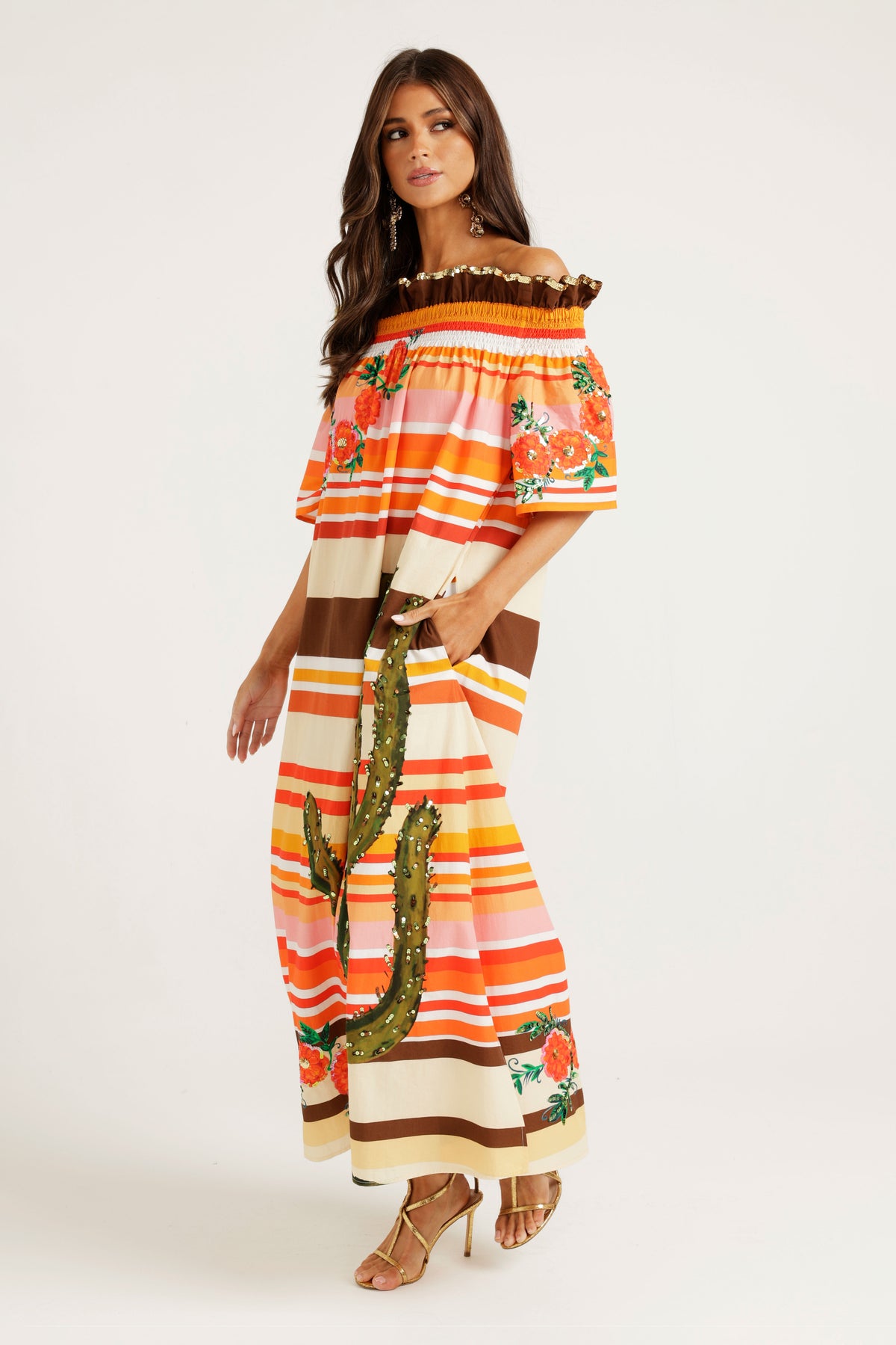 The Desierto Off Shoulder Dress
