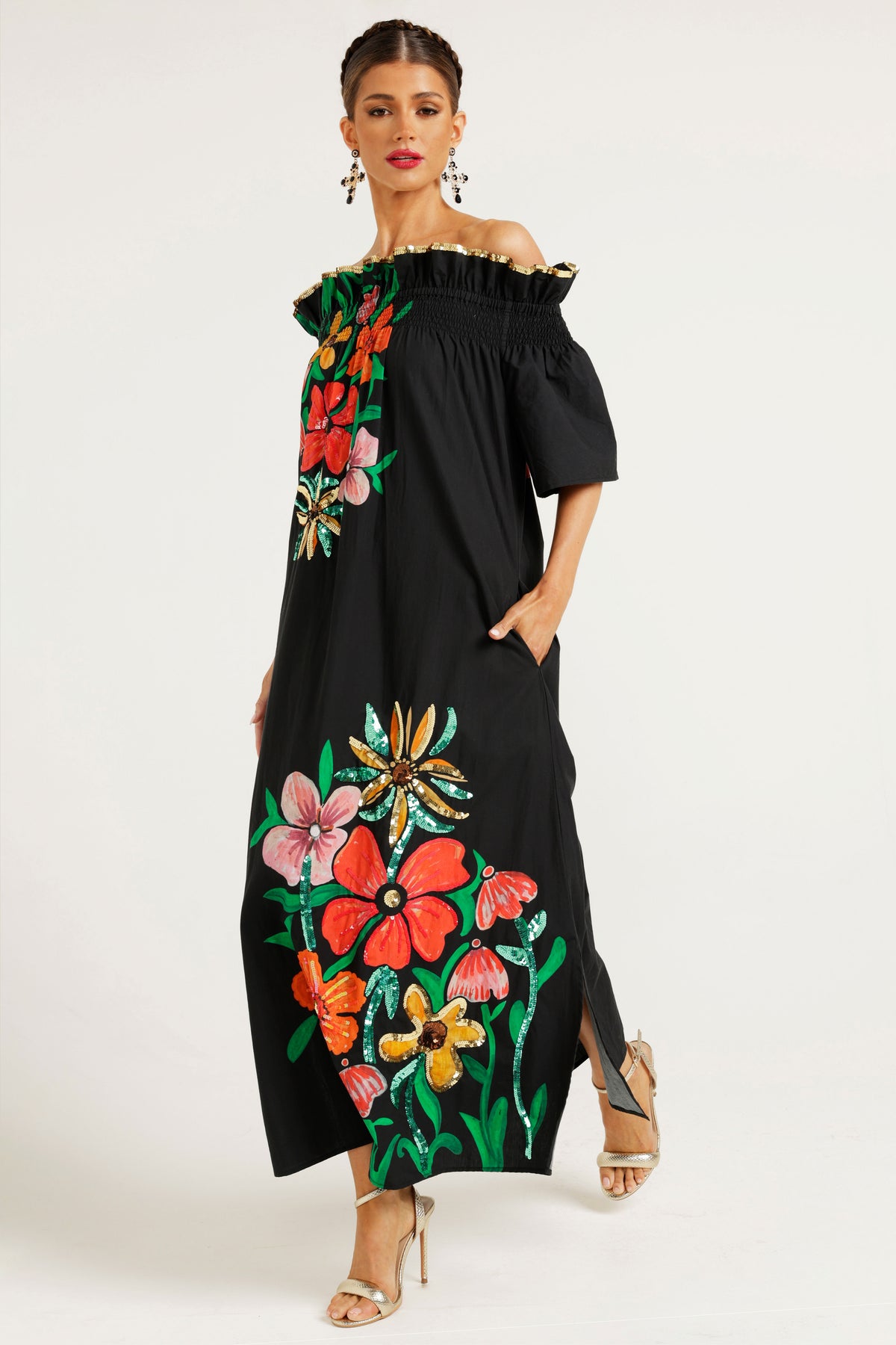 The Flores Paraíso Off Shoulder Dress