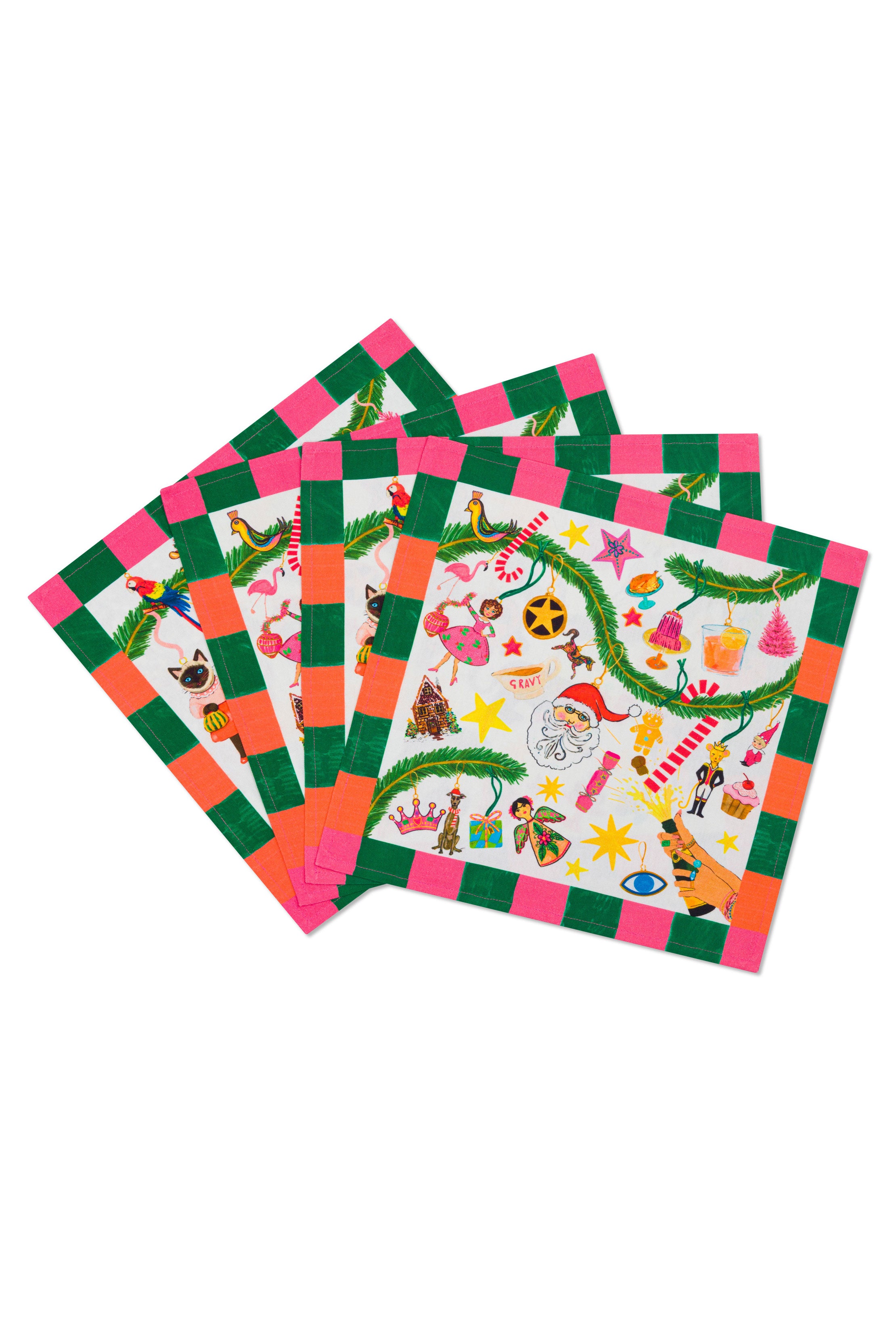 God Save the Sleigh Napkin Set (4)