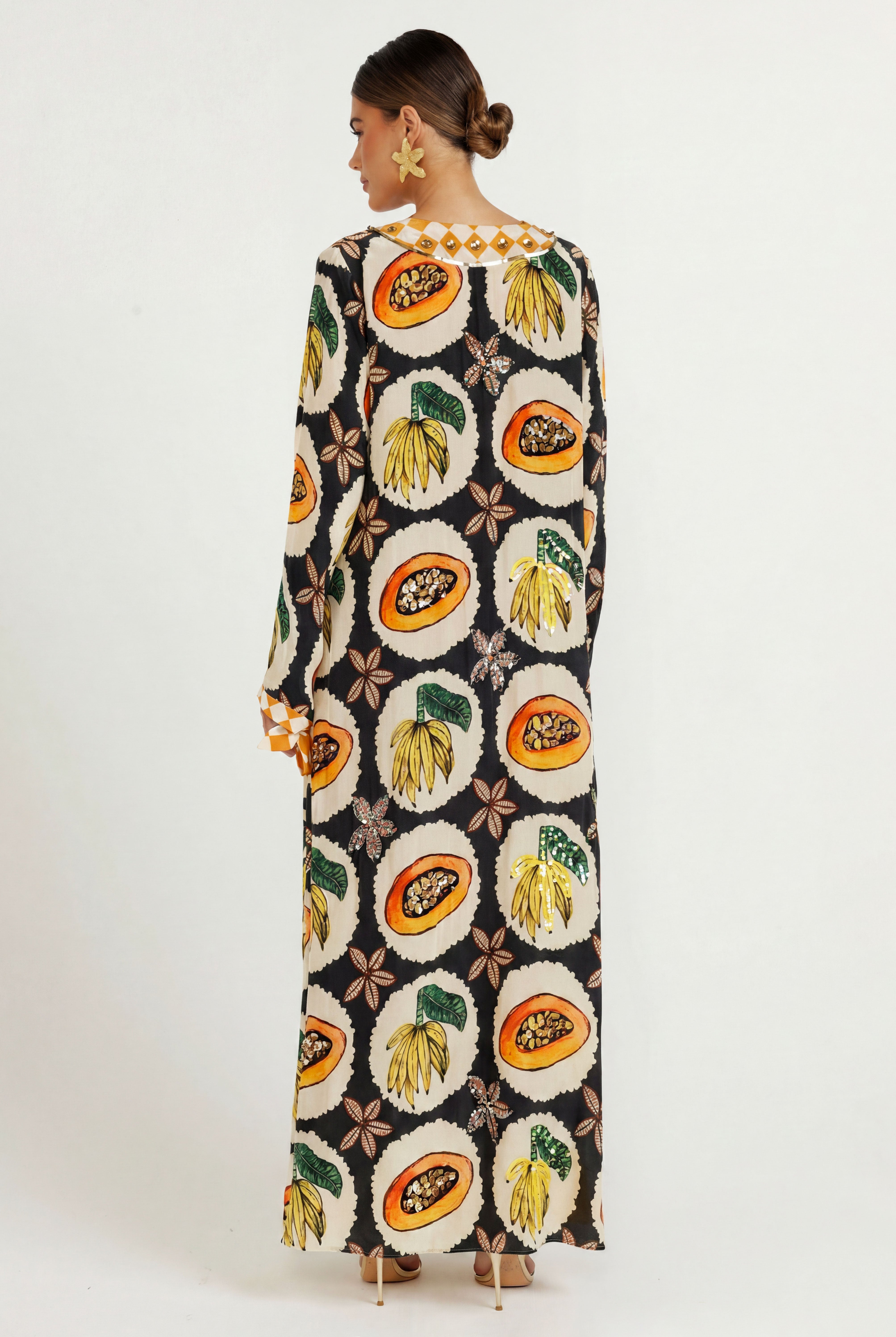 The Papaya Grove Kaftan (Black)