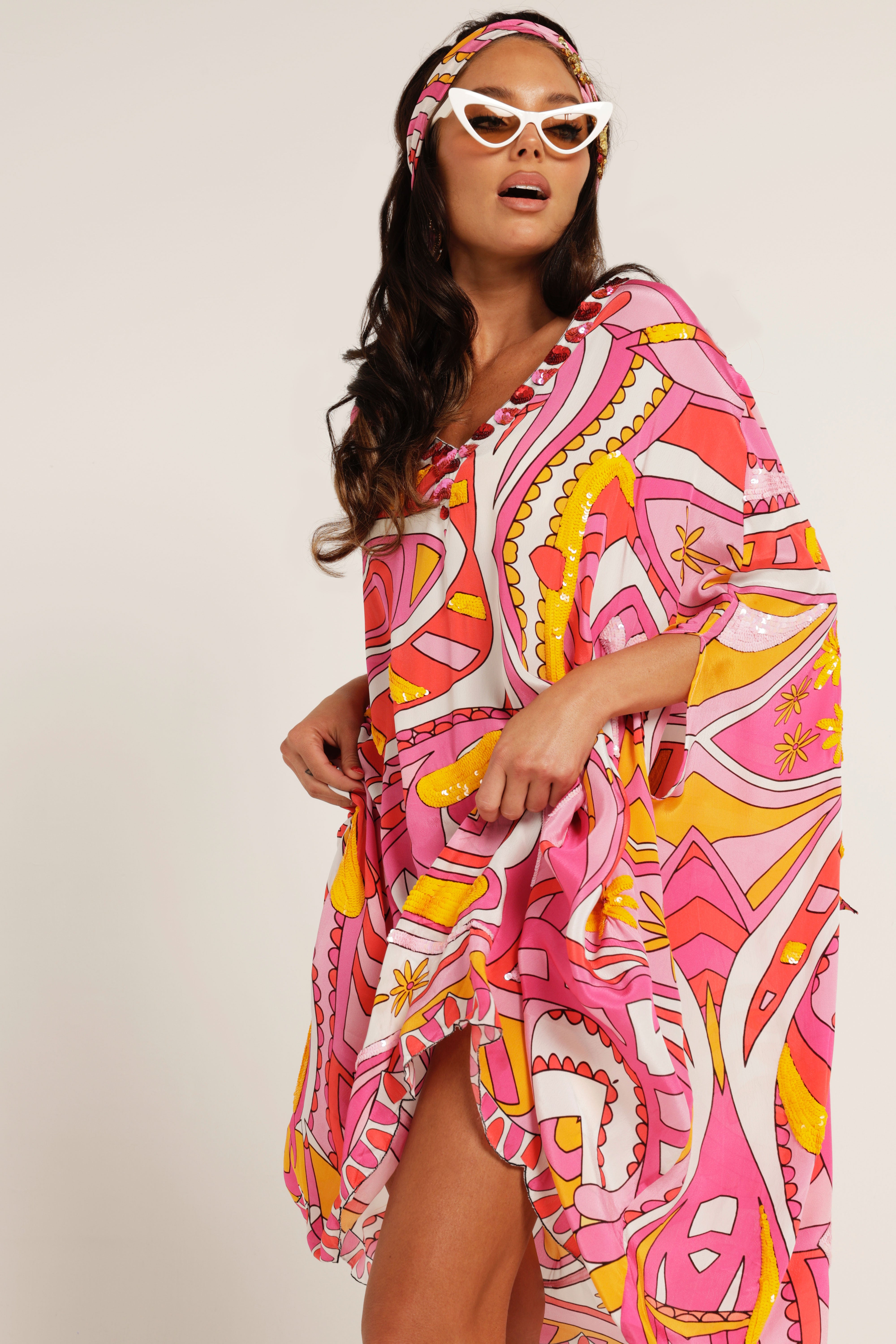 The Maxine Capelet Kaftan (Short)