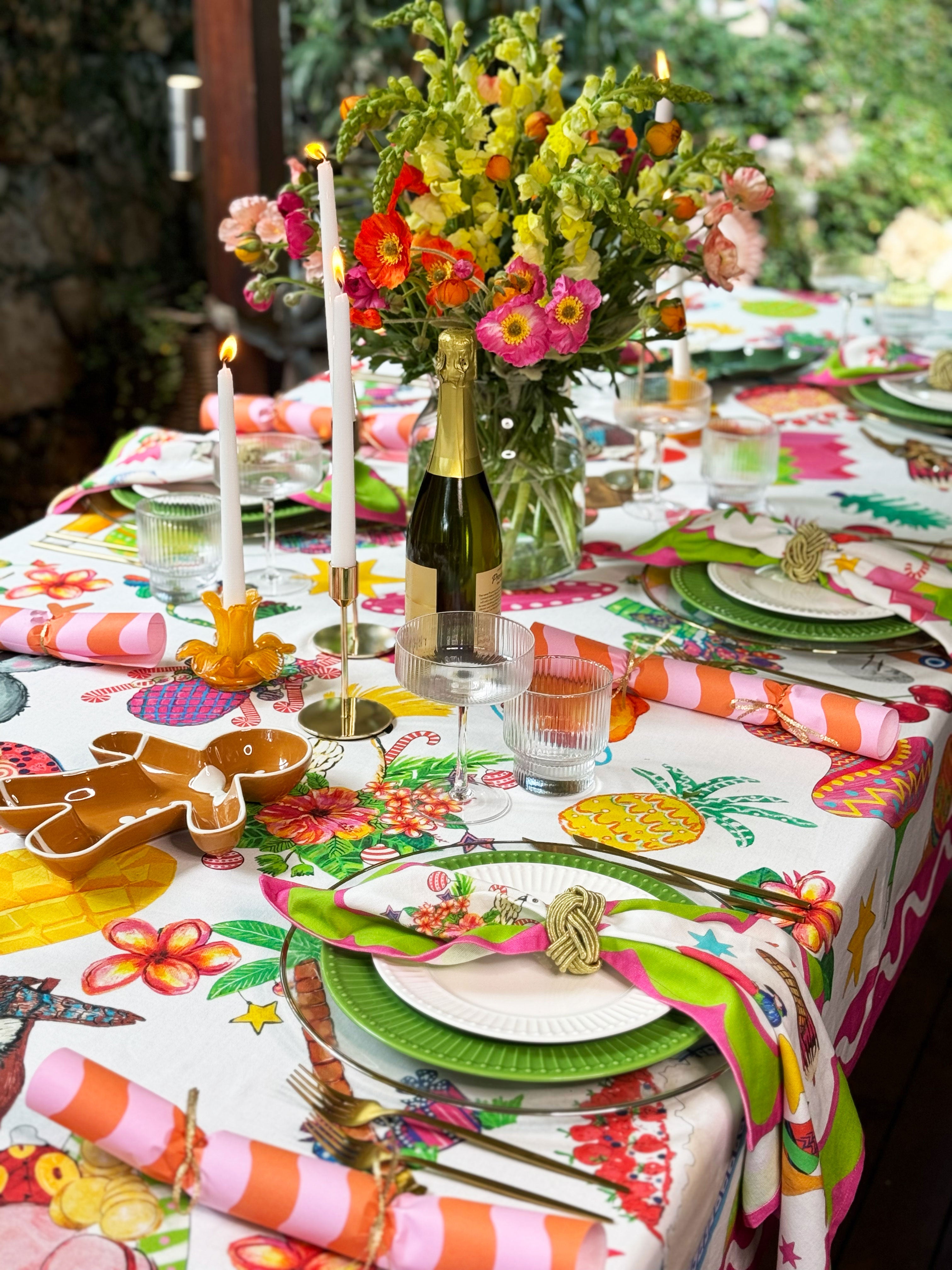 Out On The Patio We'd Sit Tablecloth - Large