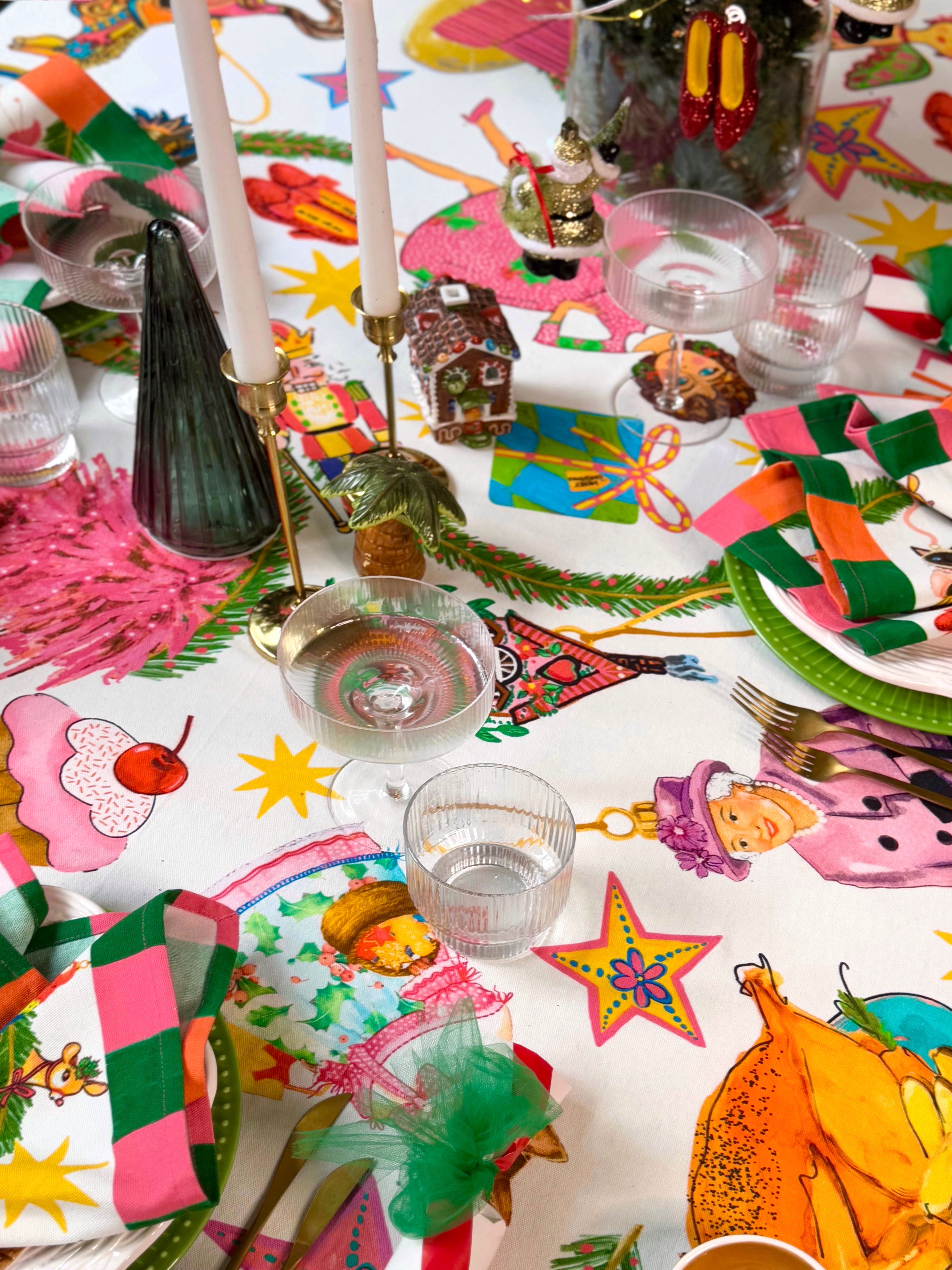 The Devil Wears Tinsel Tablecloth (145cm x 260cm)