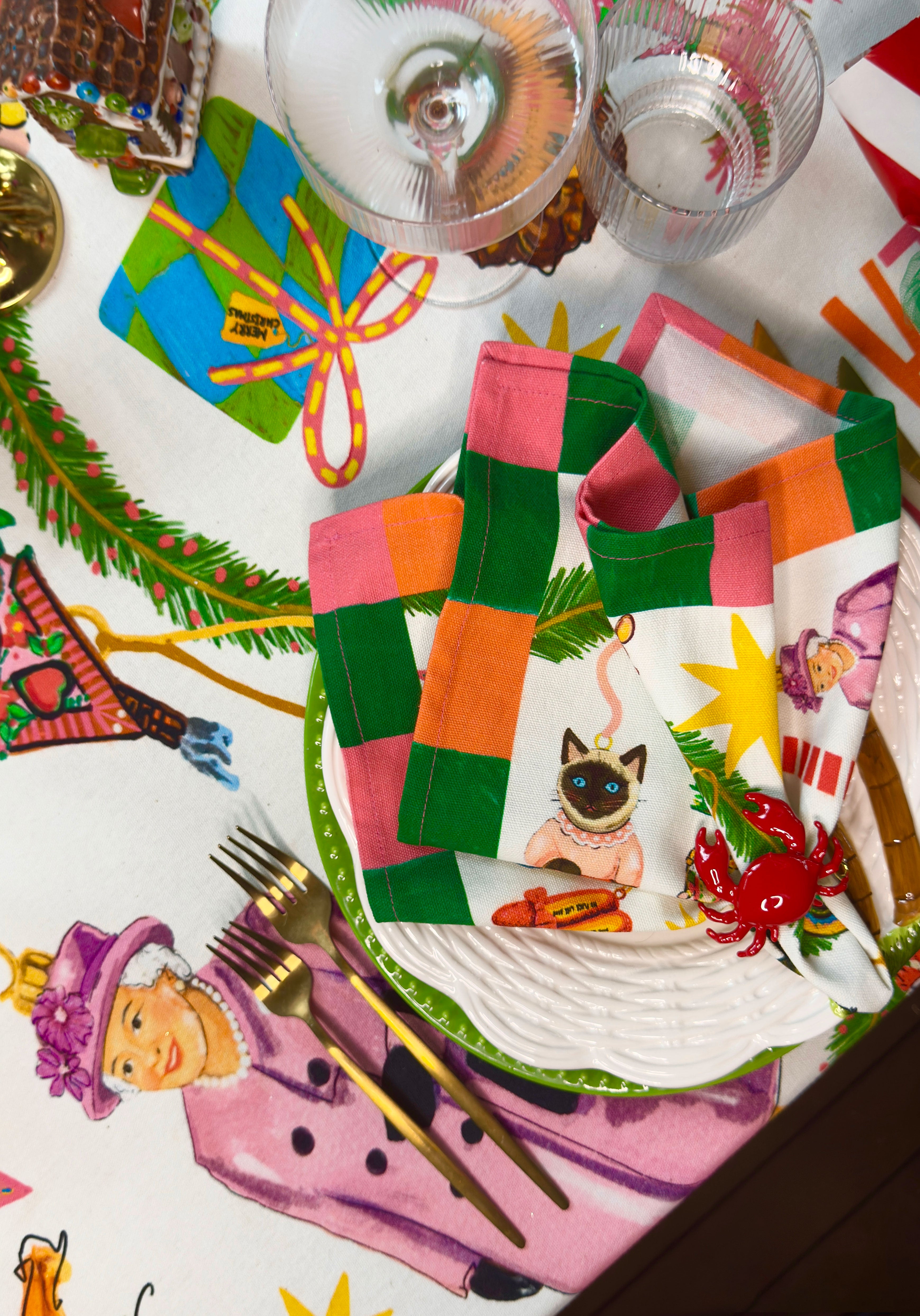 God Save the Sleigh Napkin Set (4)