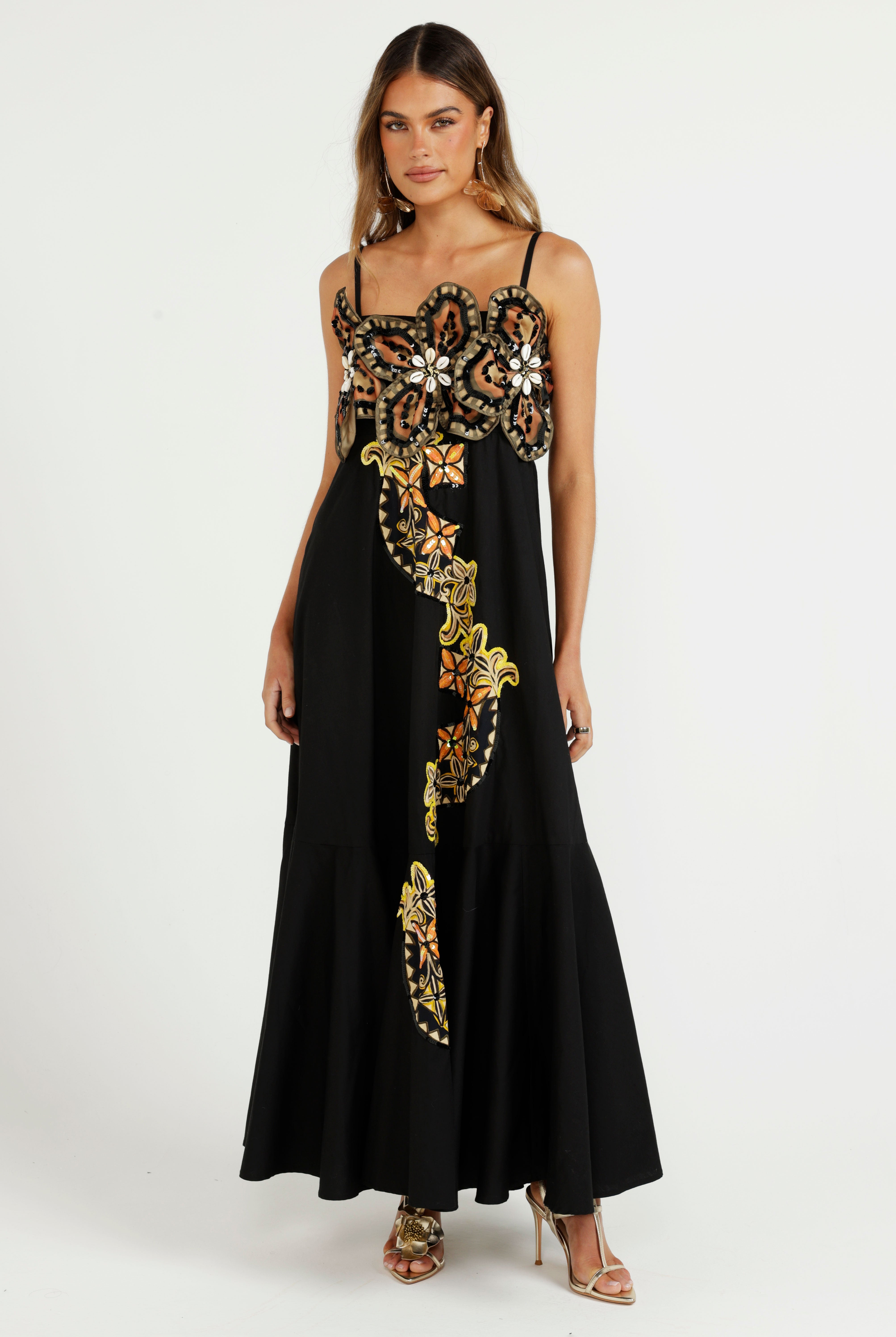 The Midnight Tropics Flower Dress