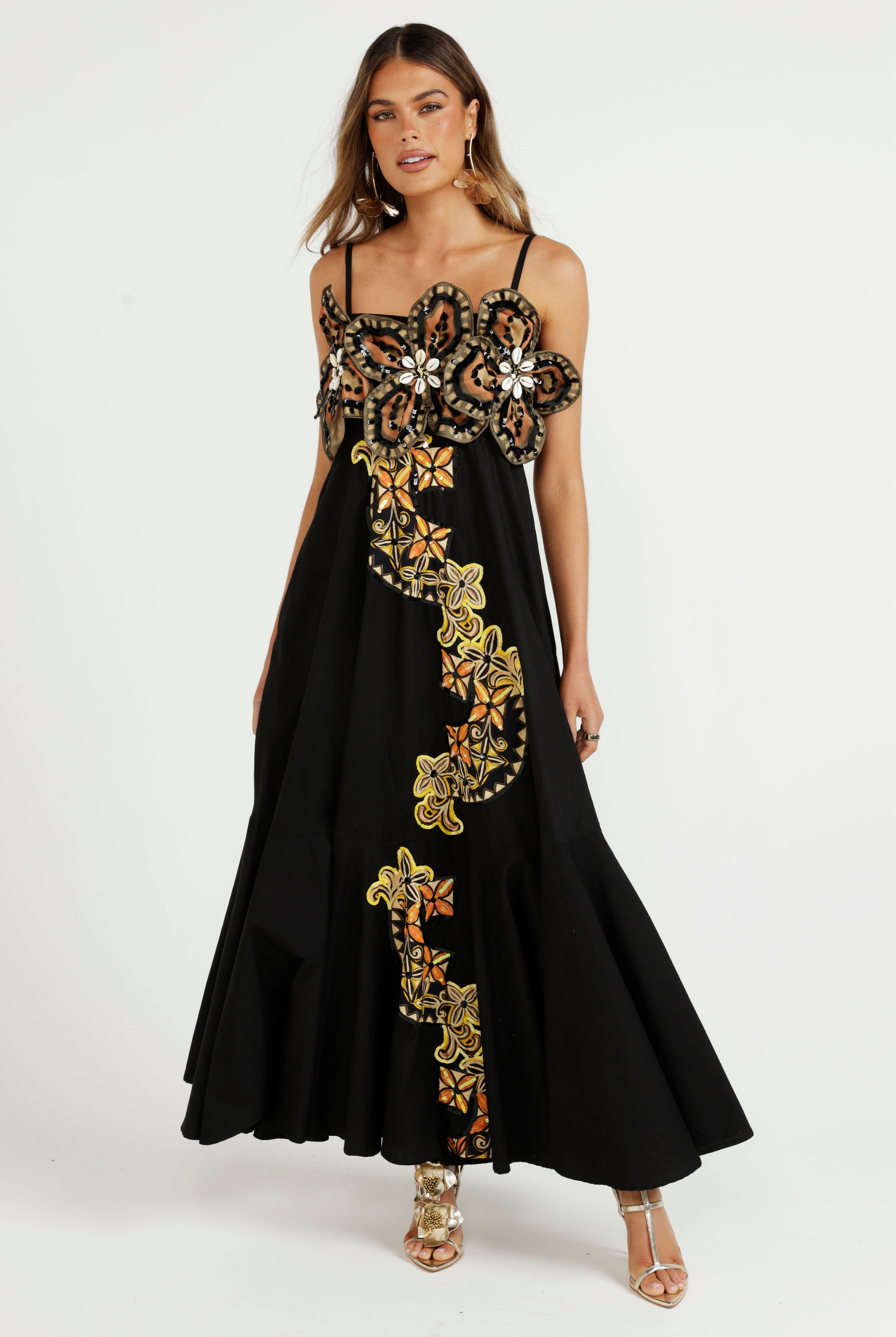 The Midnight Tropics Flower Dress