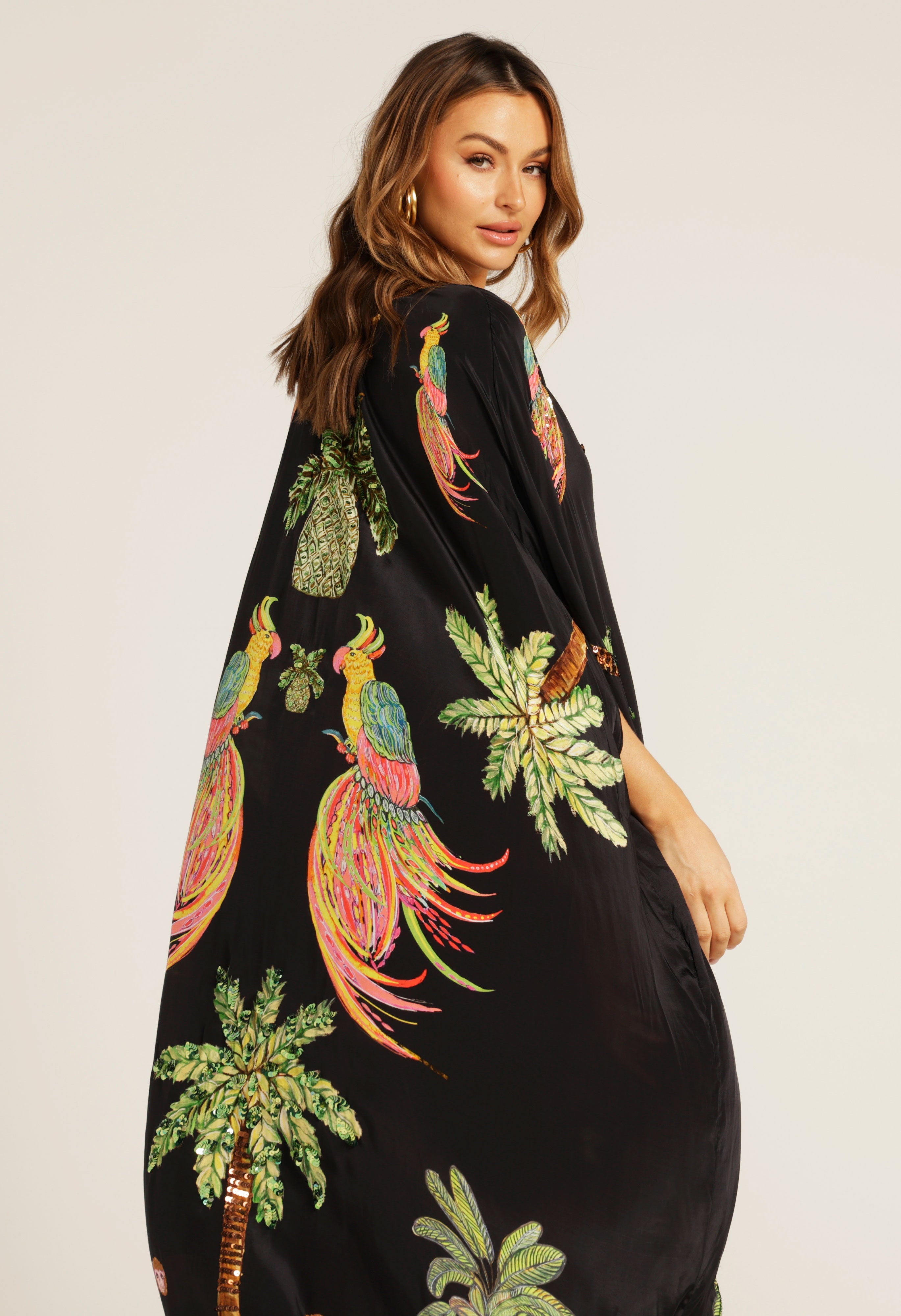 The Mairette Capelet Kaftan (Black)