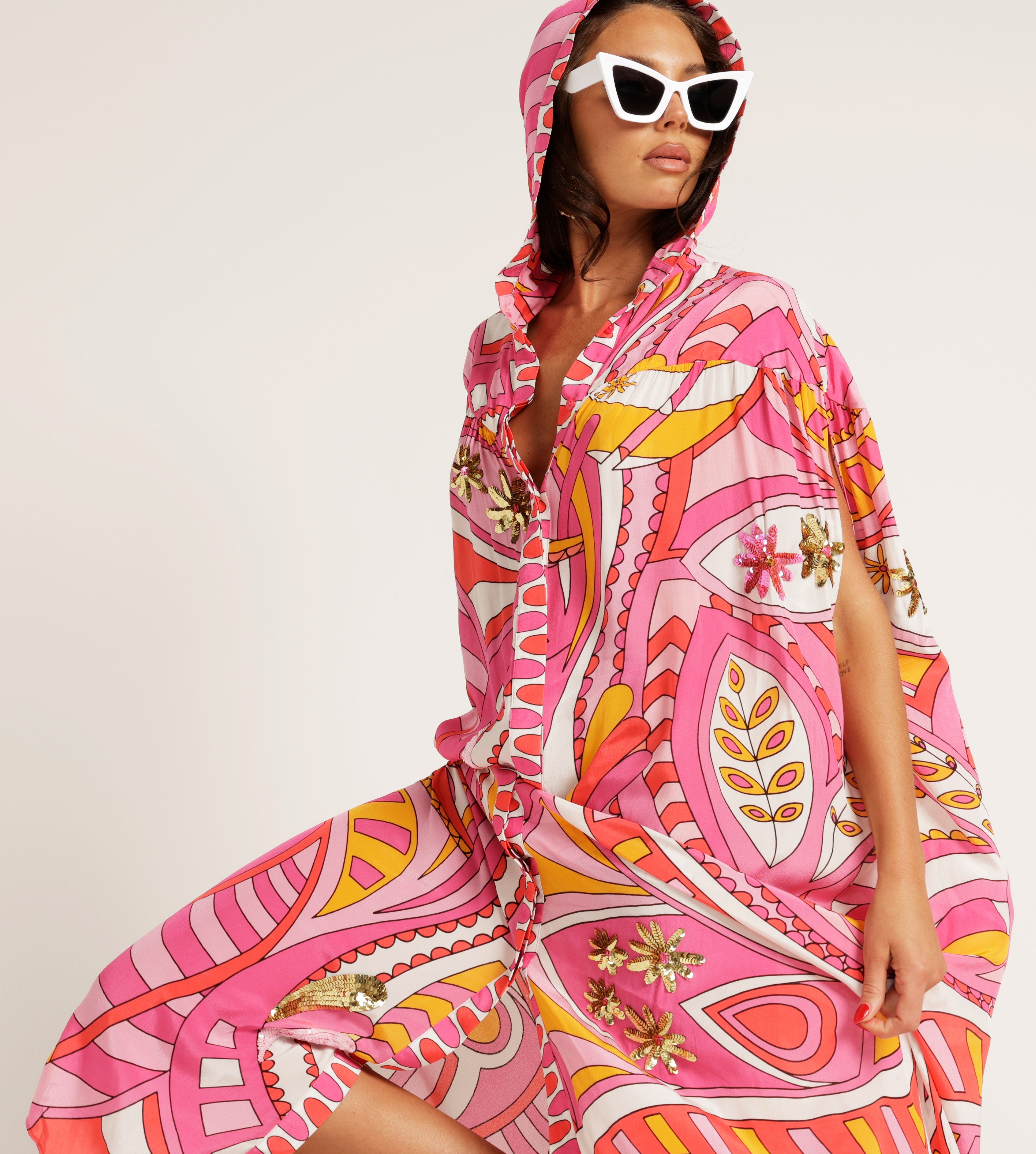 The Maxine Hooded Beach Kaftan