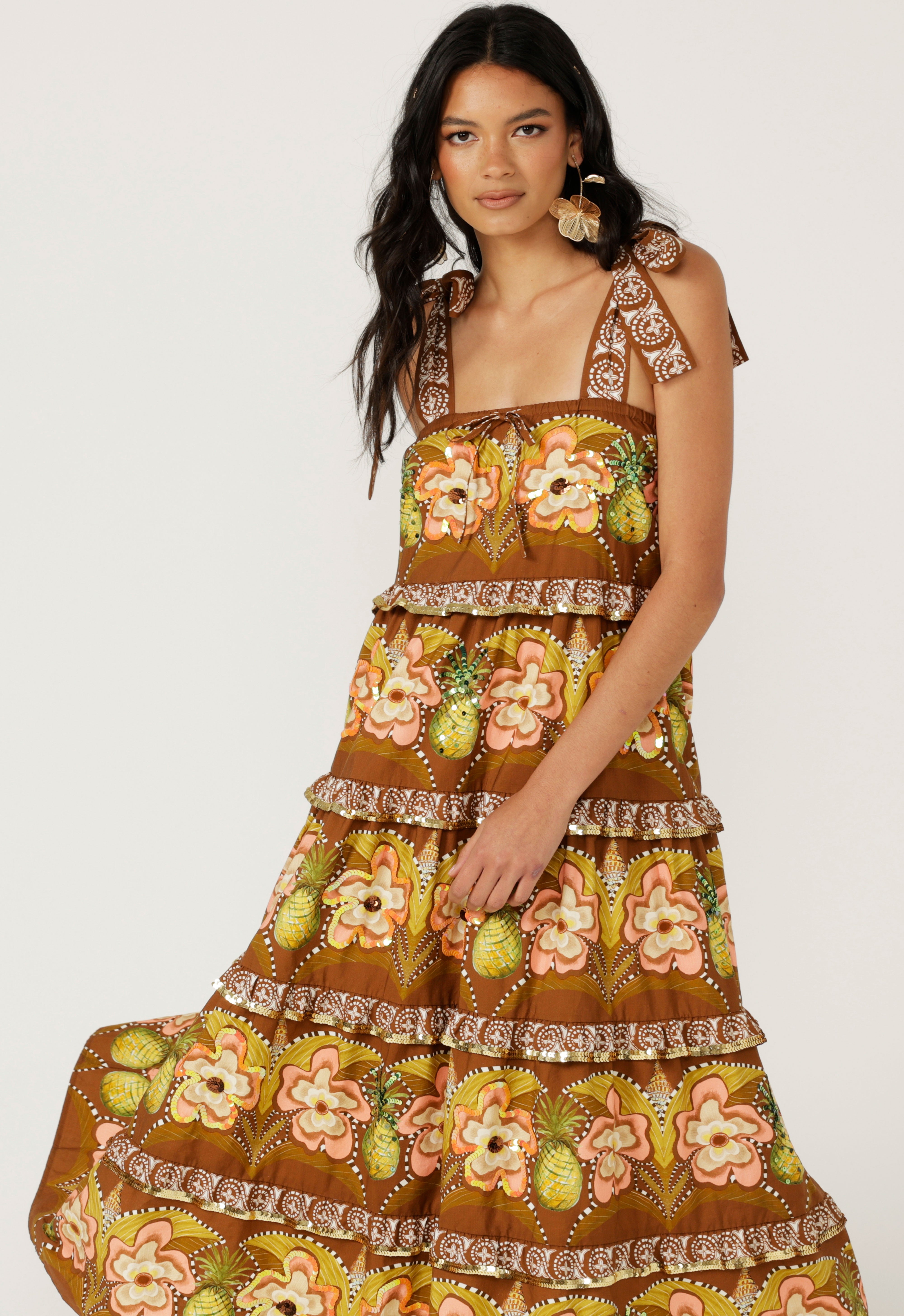 The Isle Of Orchids Maxi Dress