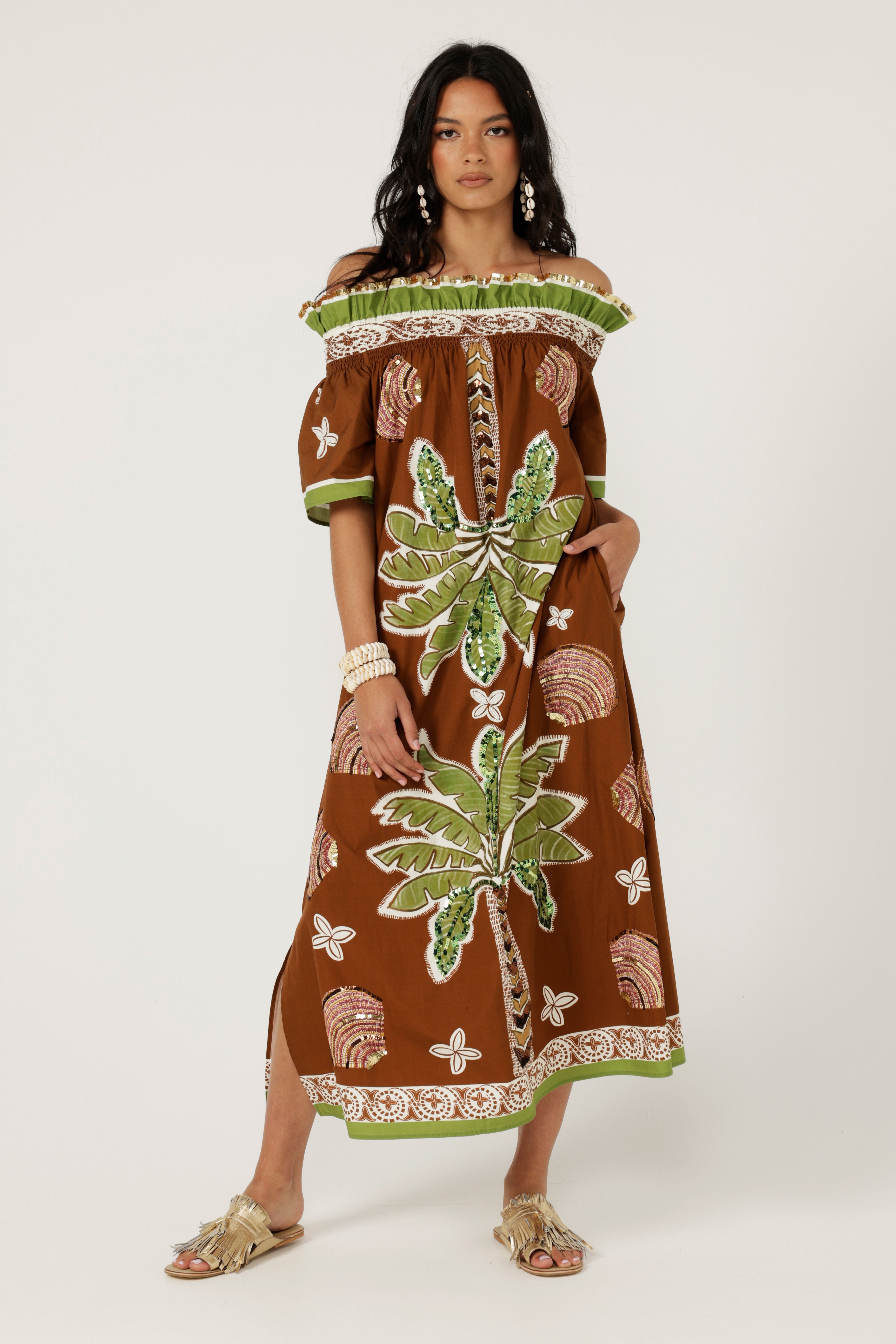 The Palm Eden Off Shoulder Dress