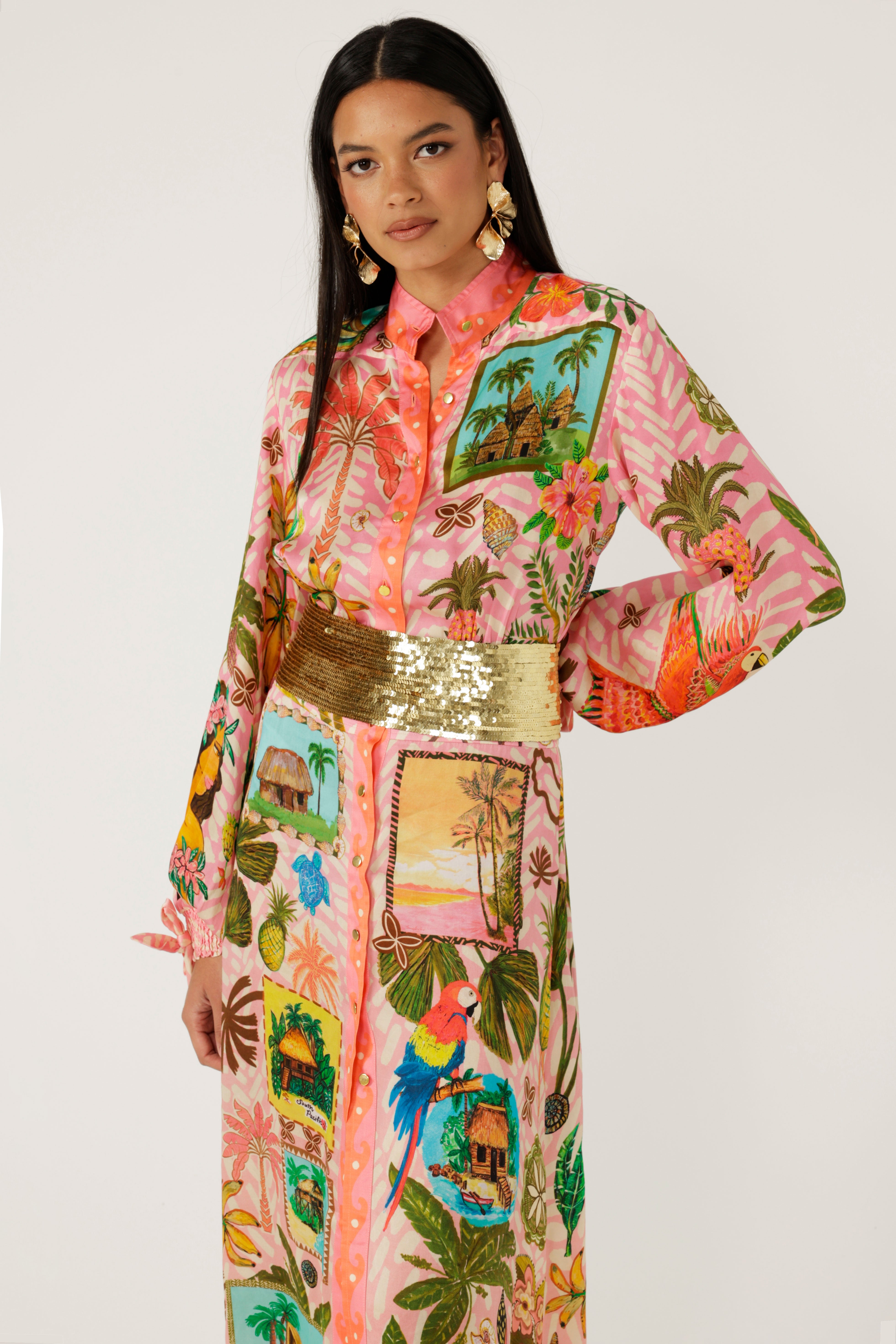 The Coconut Cabin Silk Dress