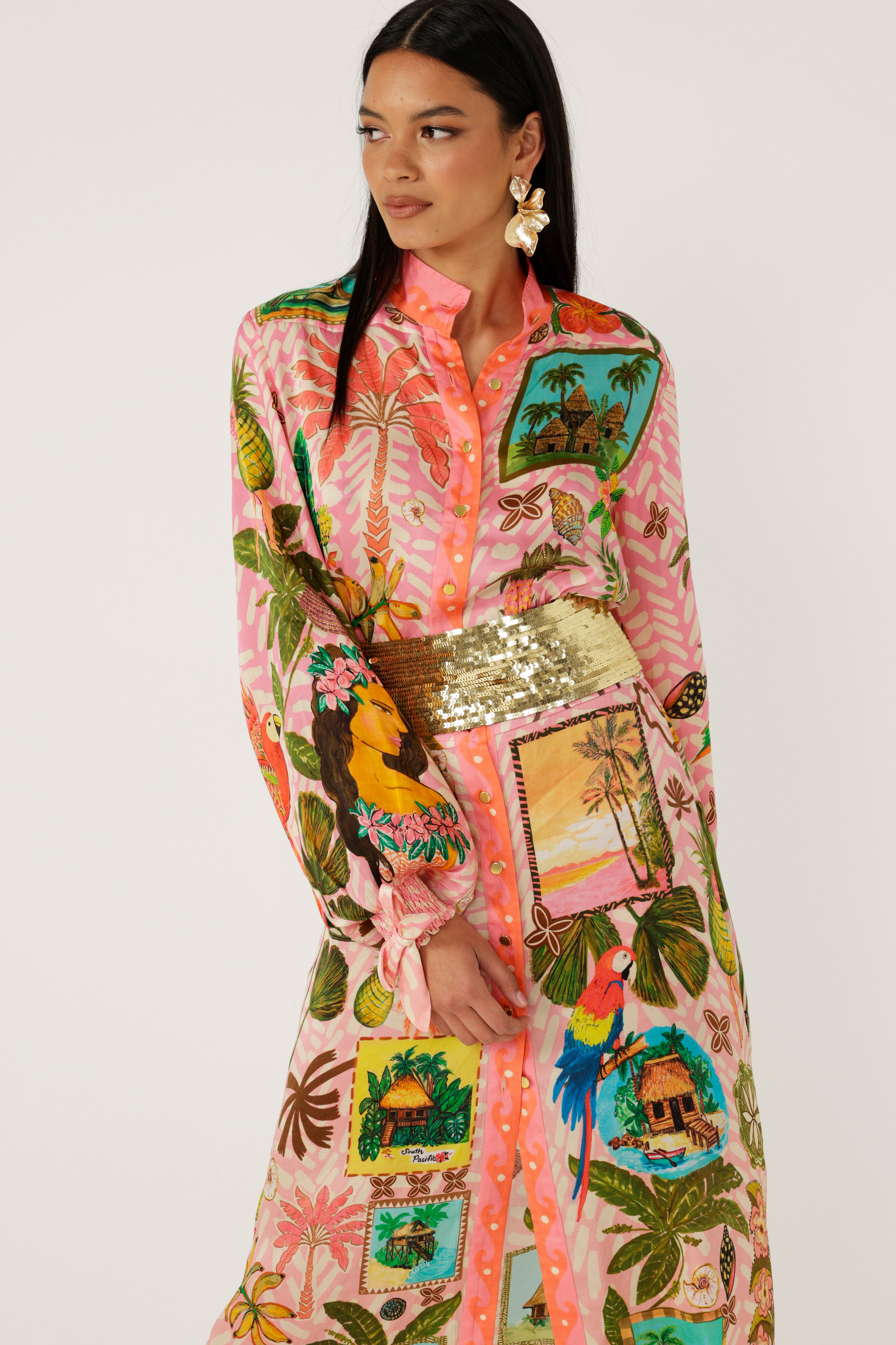 The Coconut Cabin Silk Dress