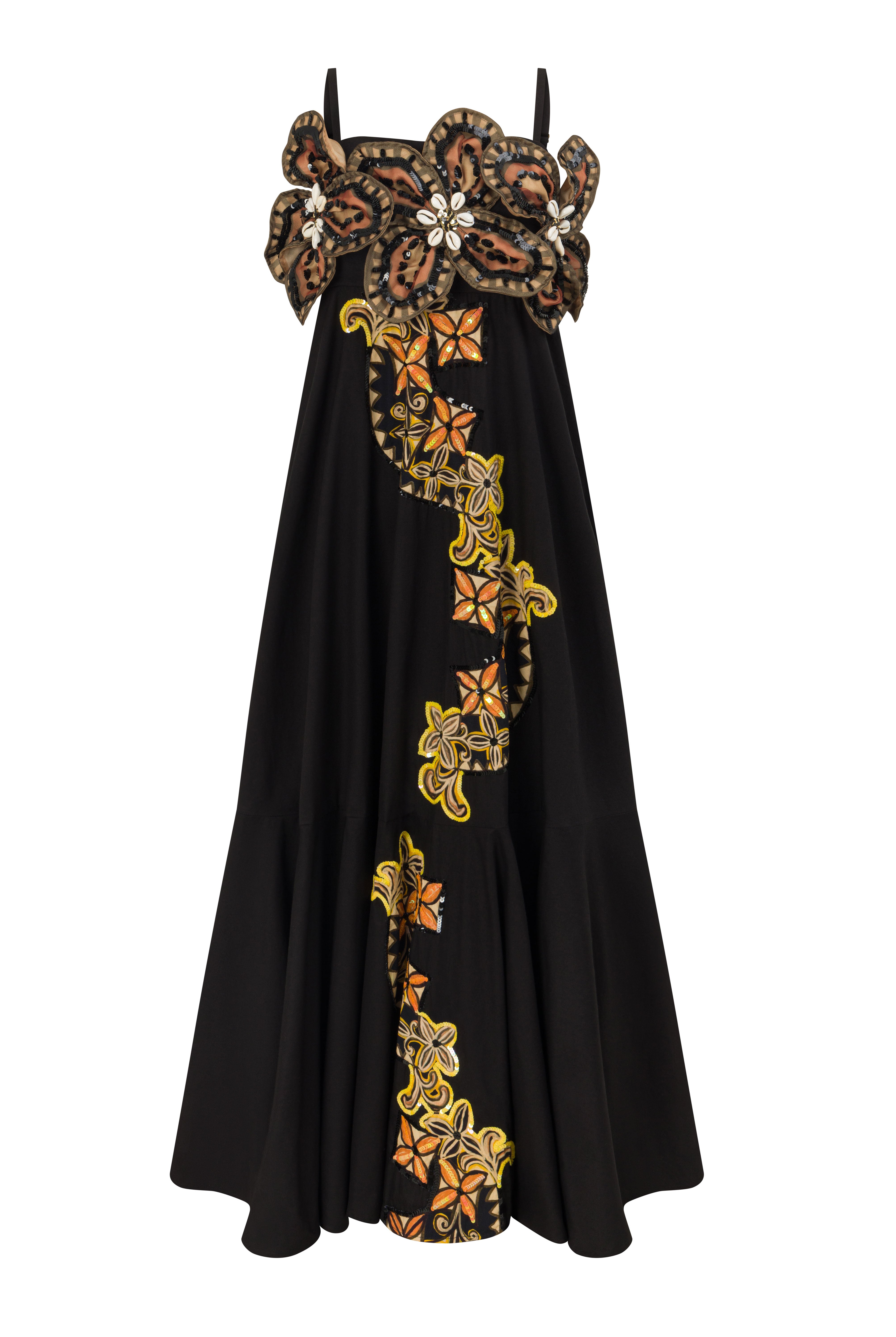 The Midnight Tropics Flower Dress