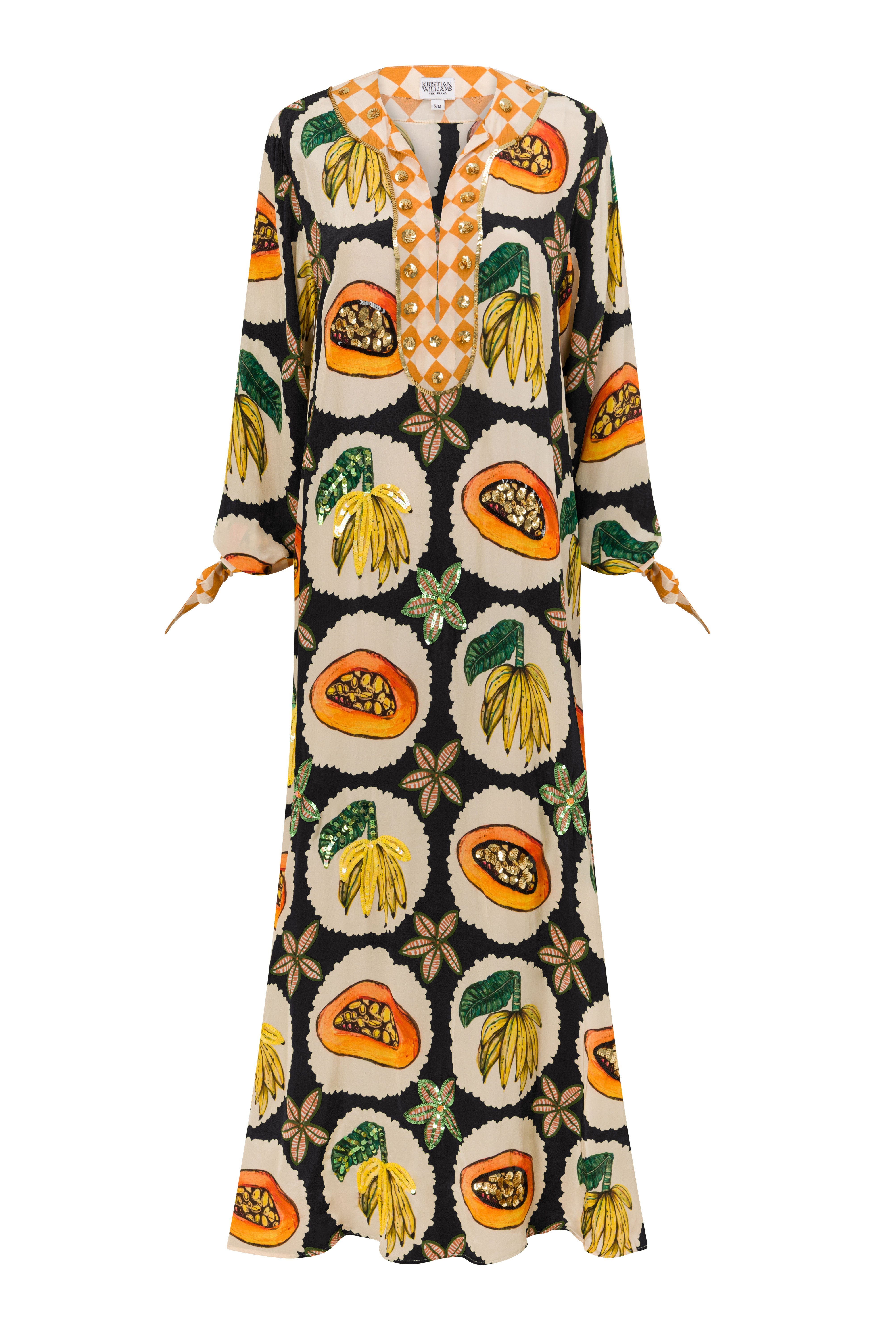 The Papaya Grove Kaftan (Black)