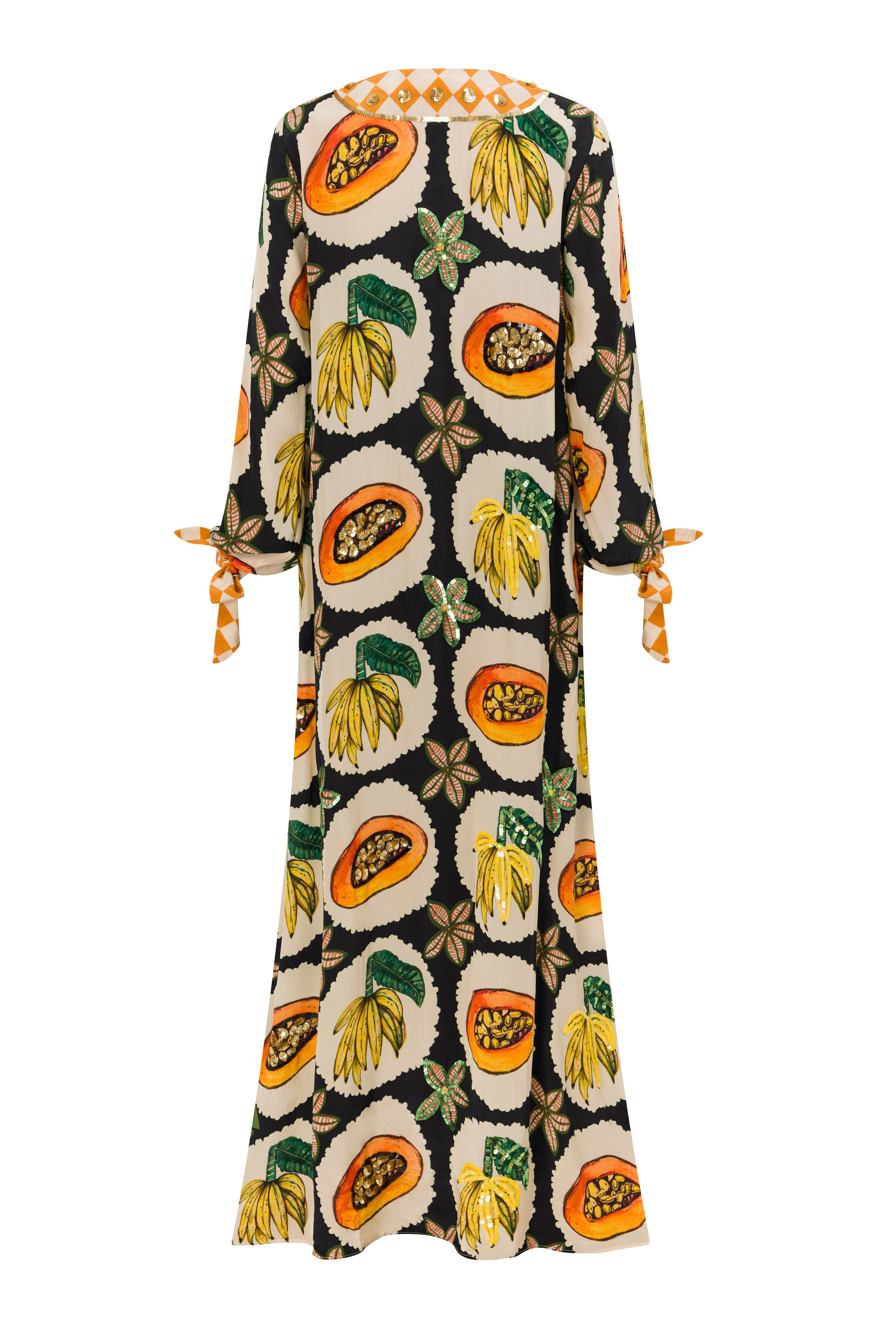 The Papaya Grove Kaftan (Black)