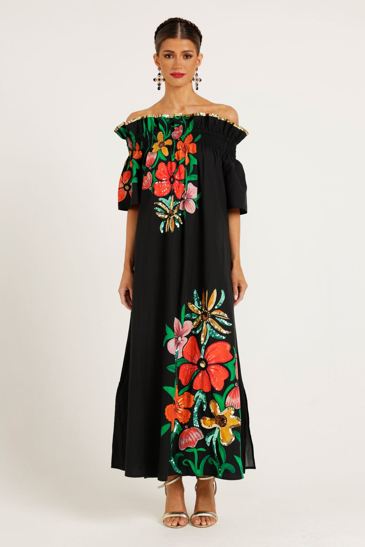 The Flores Paraíso Off Shoulder Dress