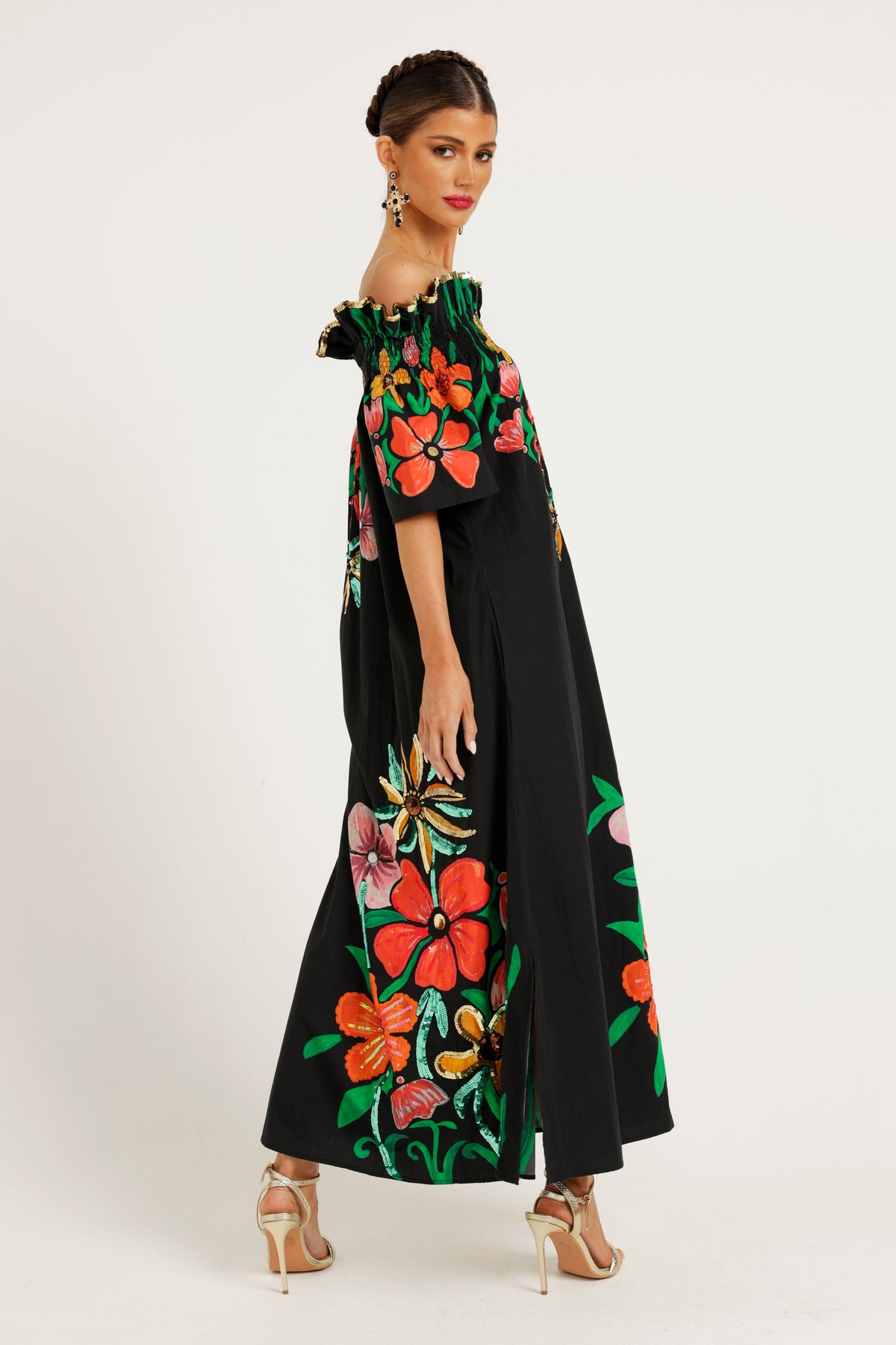 The Flores Paraíso Off Shoulder Dress