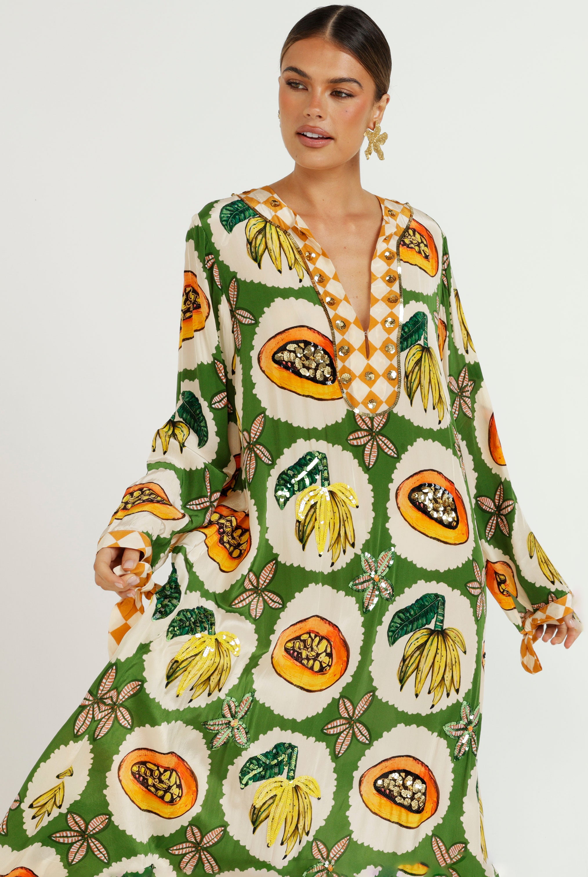 The Papaya Grove Kaftan