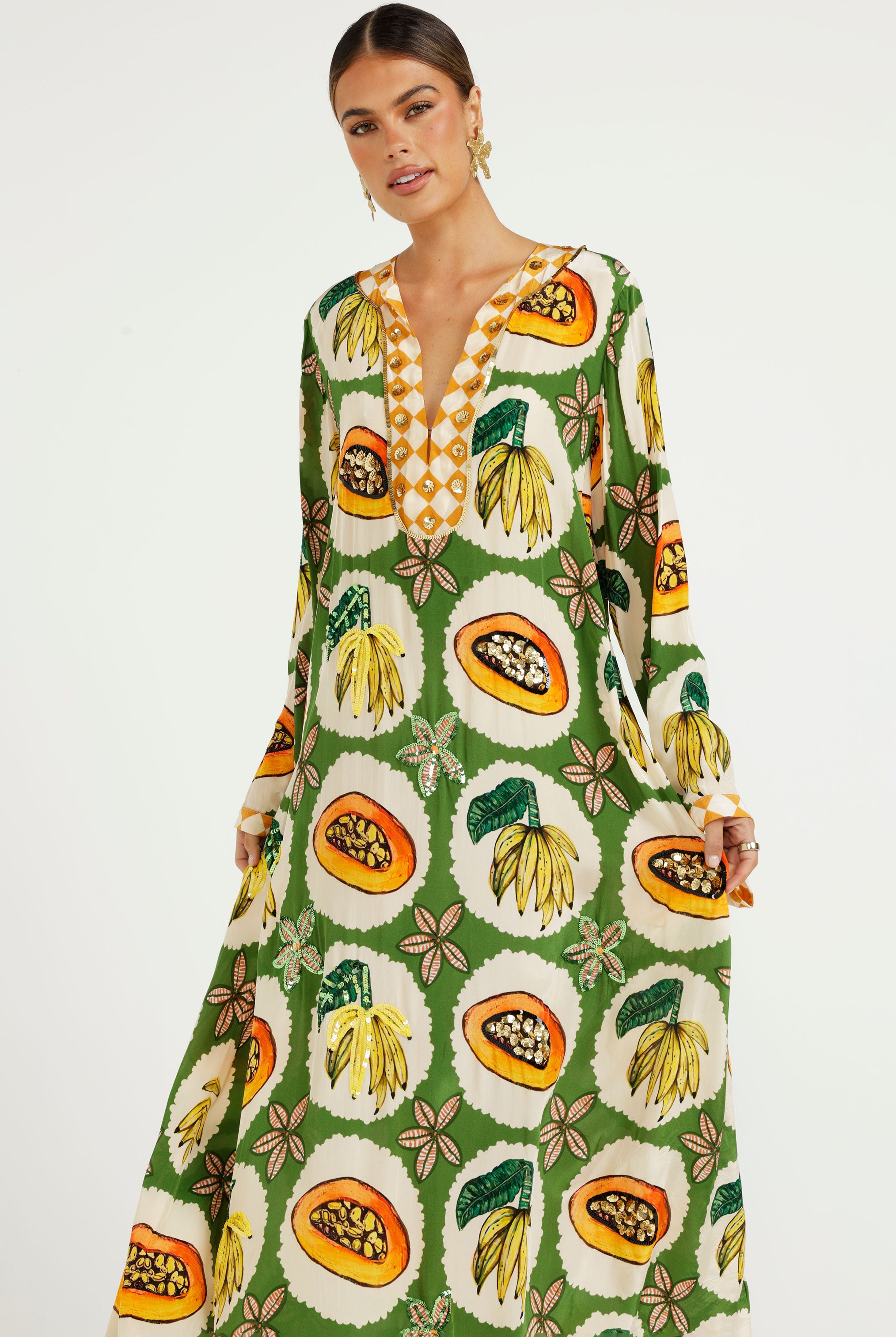 The Papaya Grove Kaftan