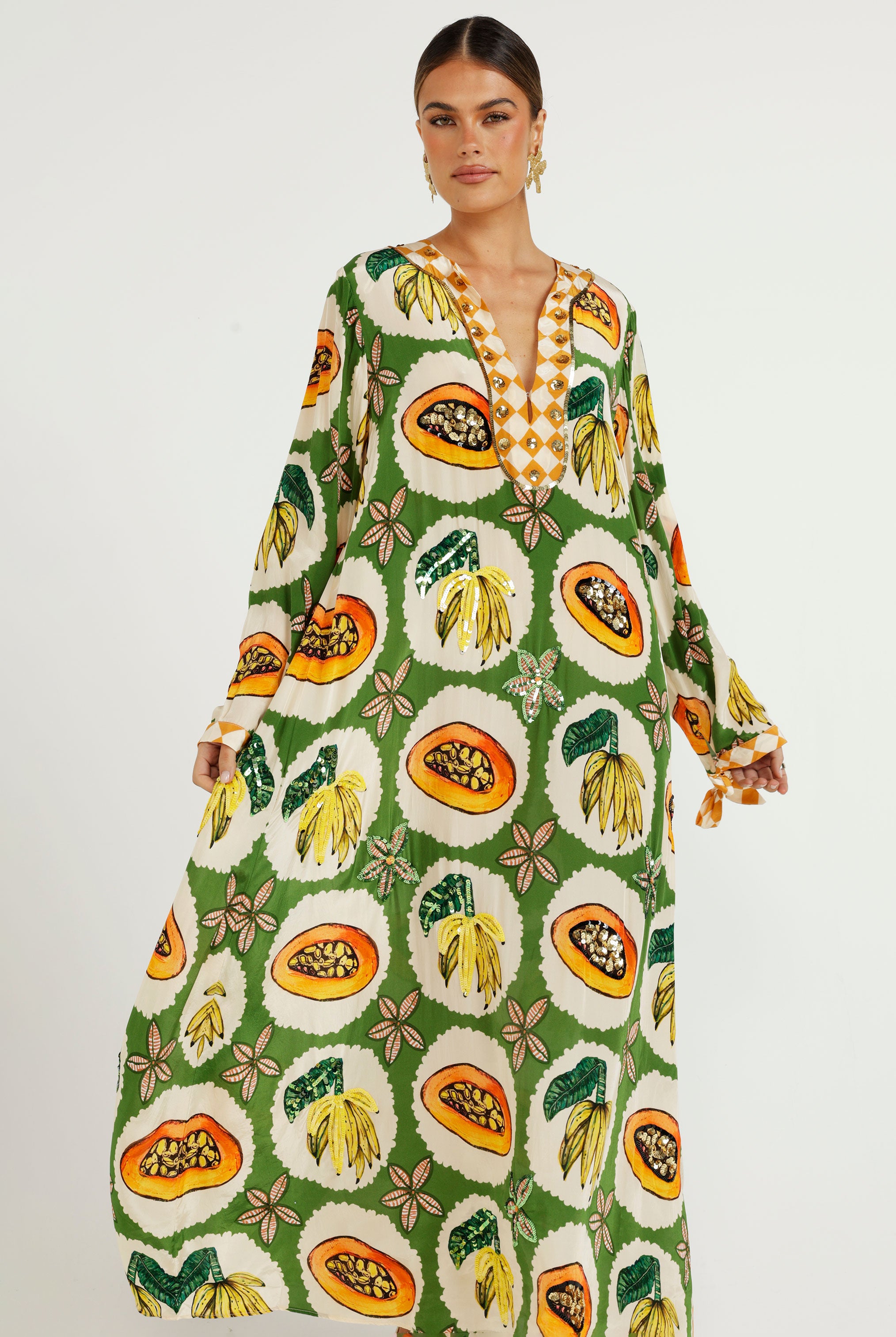 The Papaya Grove Kaftan