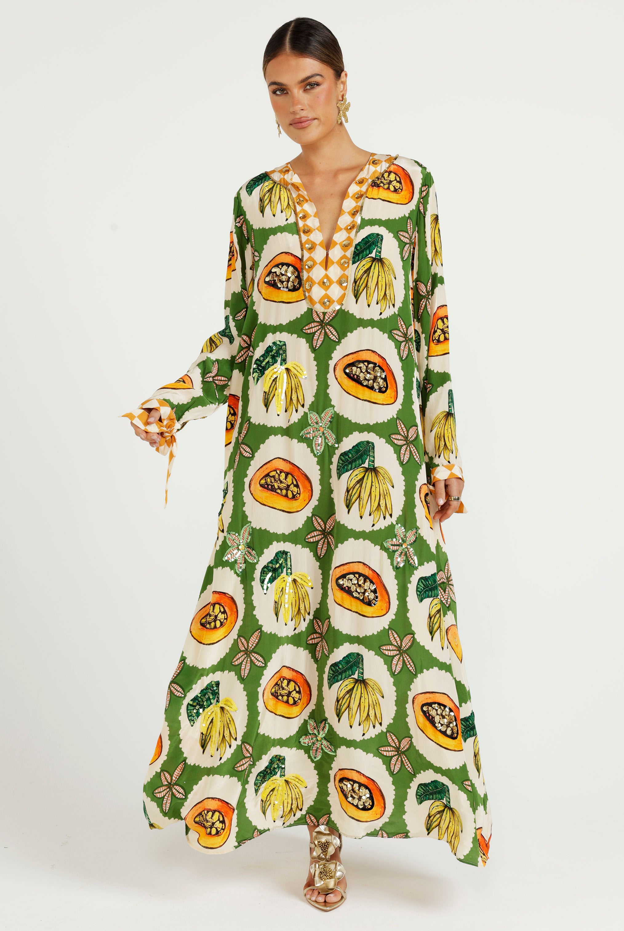 The Papaya Grove Kaftan