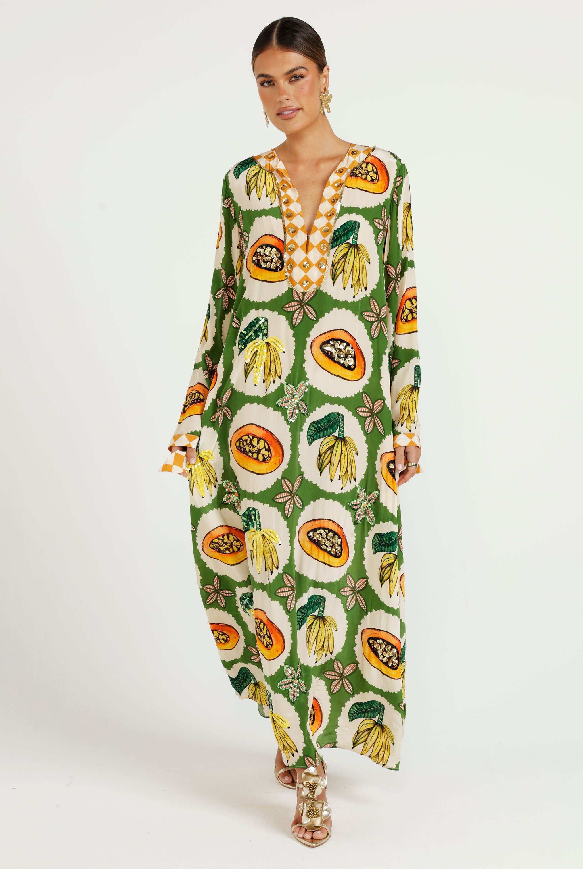 The Papaya Grove Kaftan
