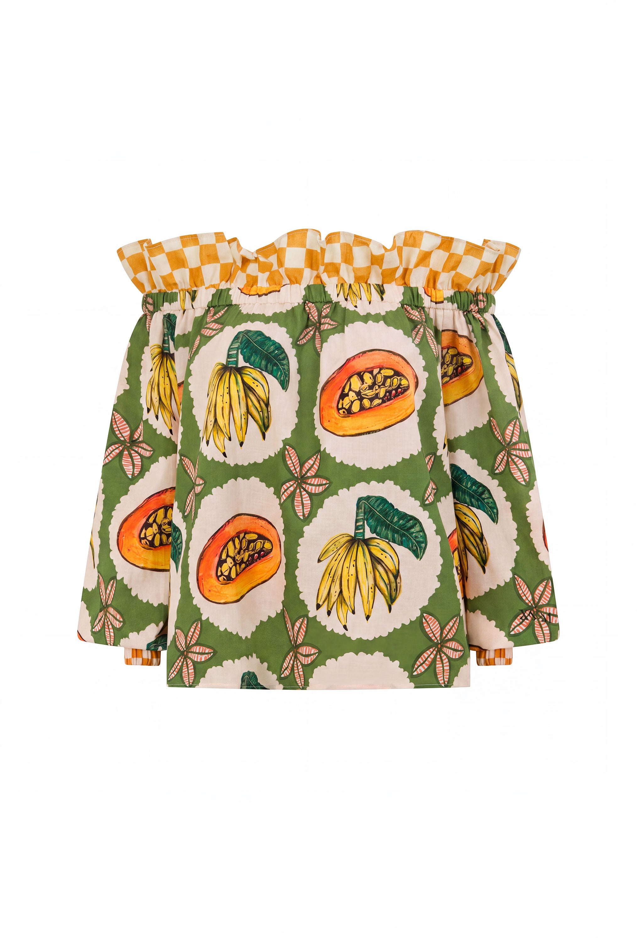 The Papaya Grove Ruffle Top