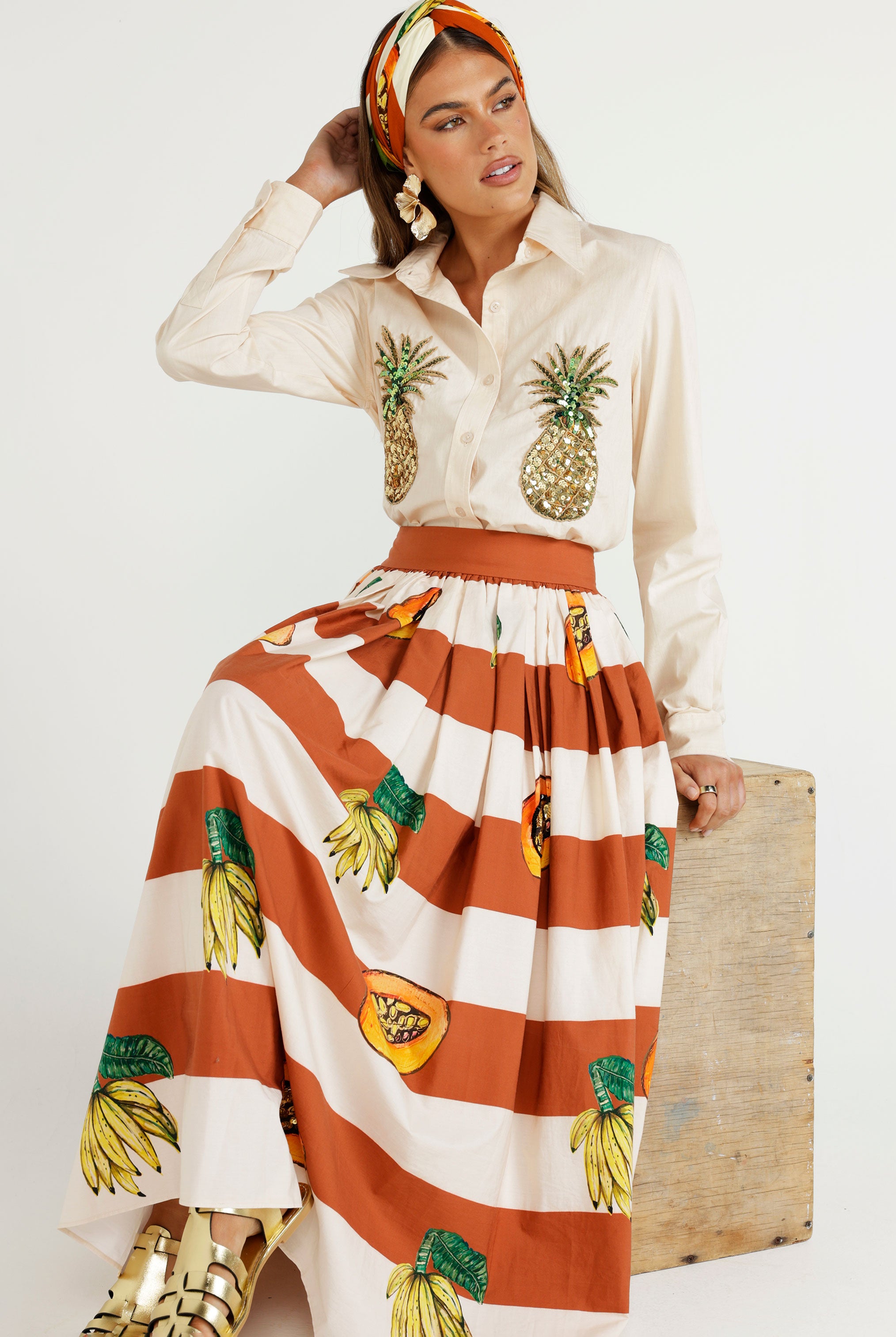 The Papaya Riviera Skirt