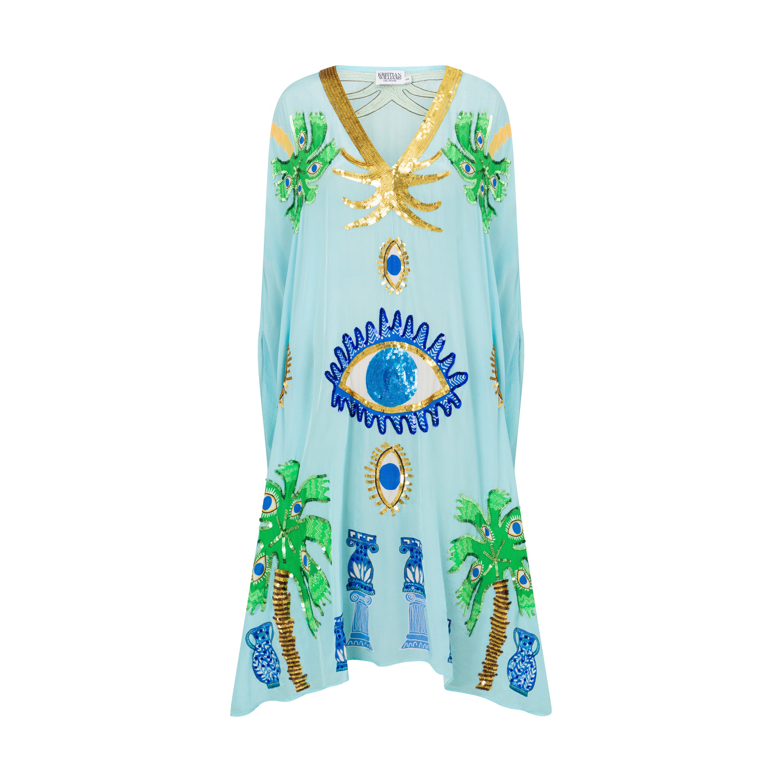 The Evil Eye Capelet Kaftan (Short)