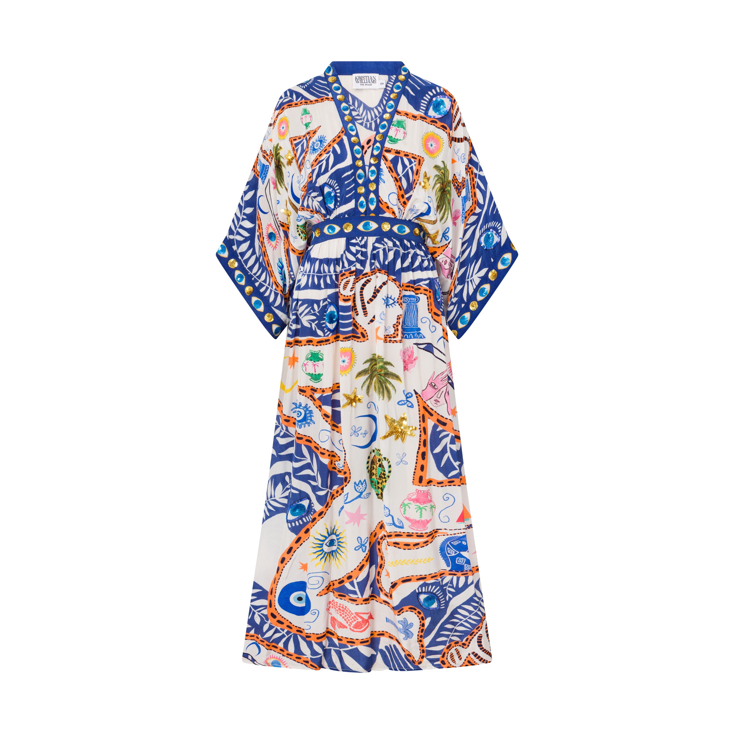 The Anastasia V-Neck Kaftan Dress