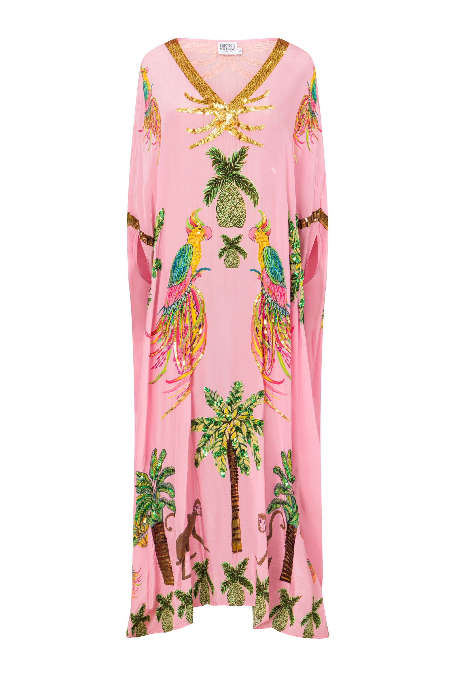The Mairette Capelet Kaftan (Pink)